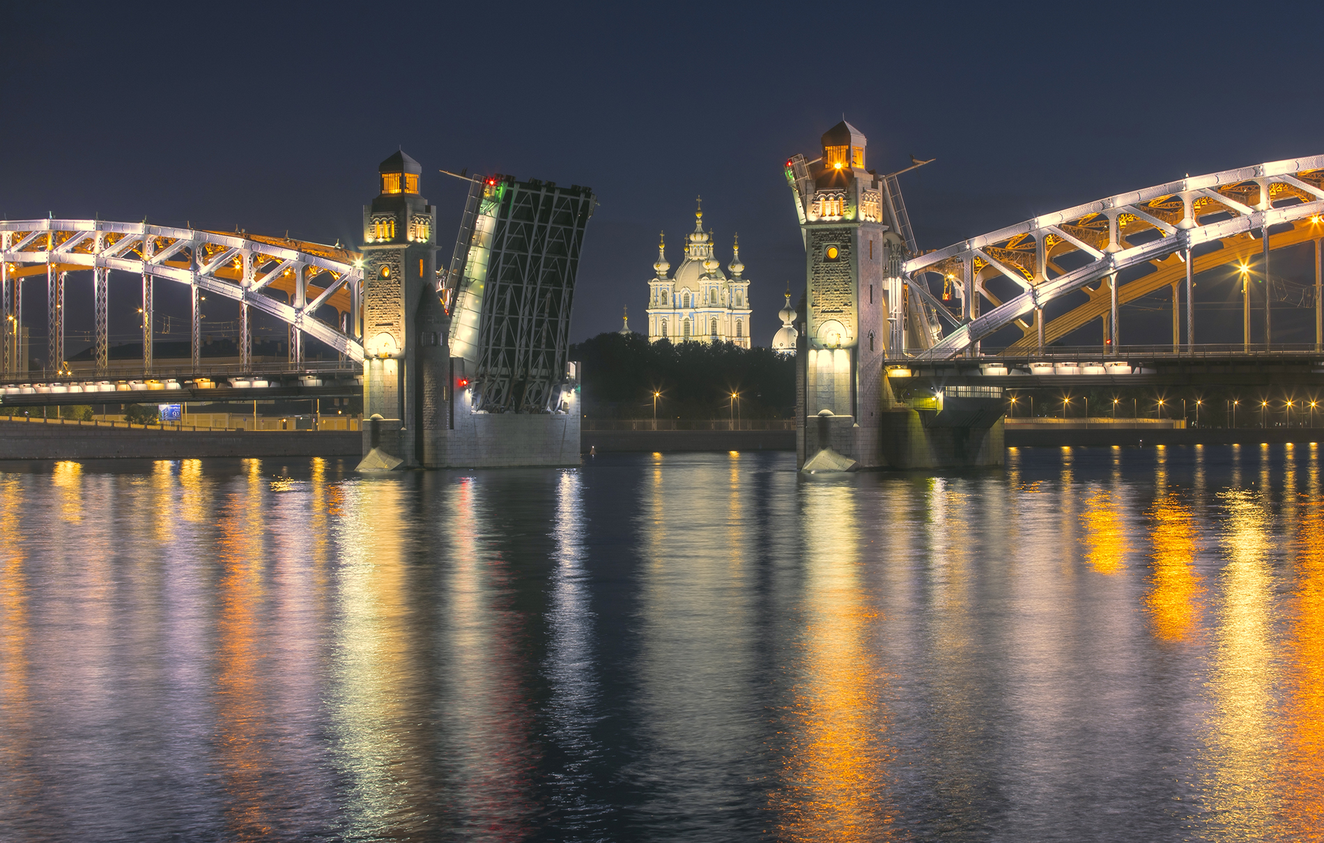 санкт-петербург,большеохтинский мост,смольный собор, Александр Смыков
