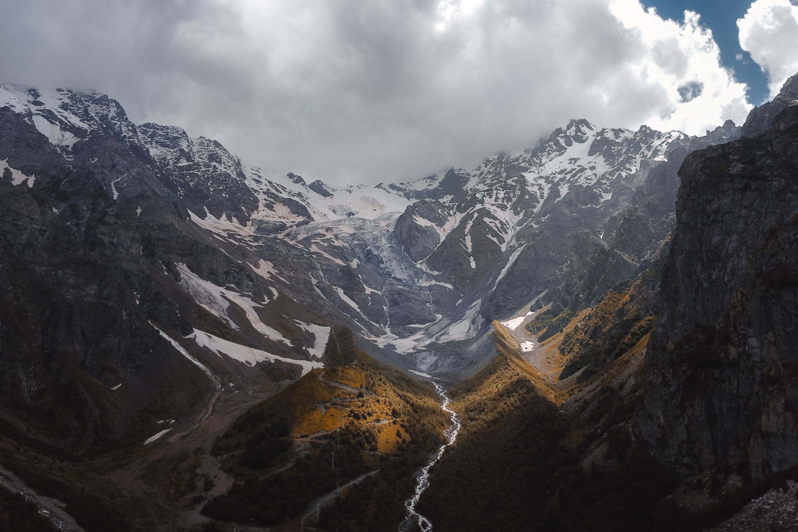 горы, осетия, облака, аэрофото, Рябинин Влад