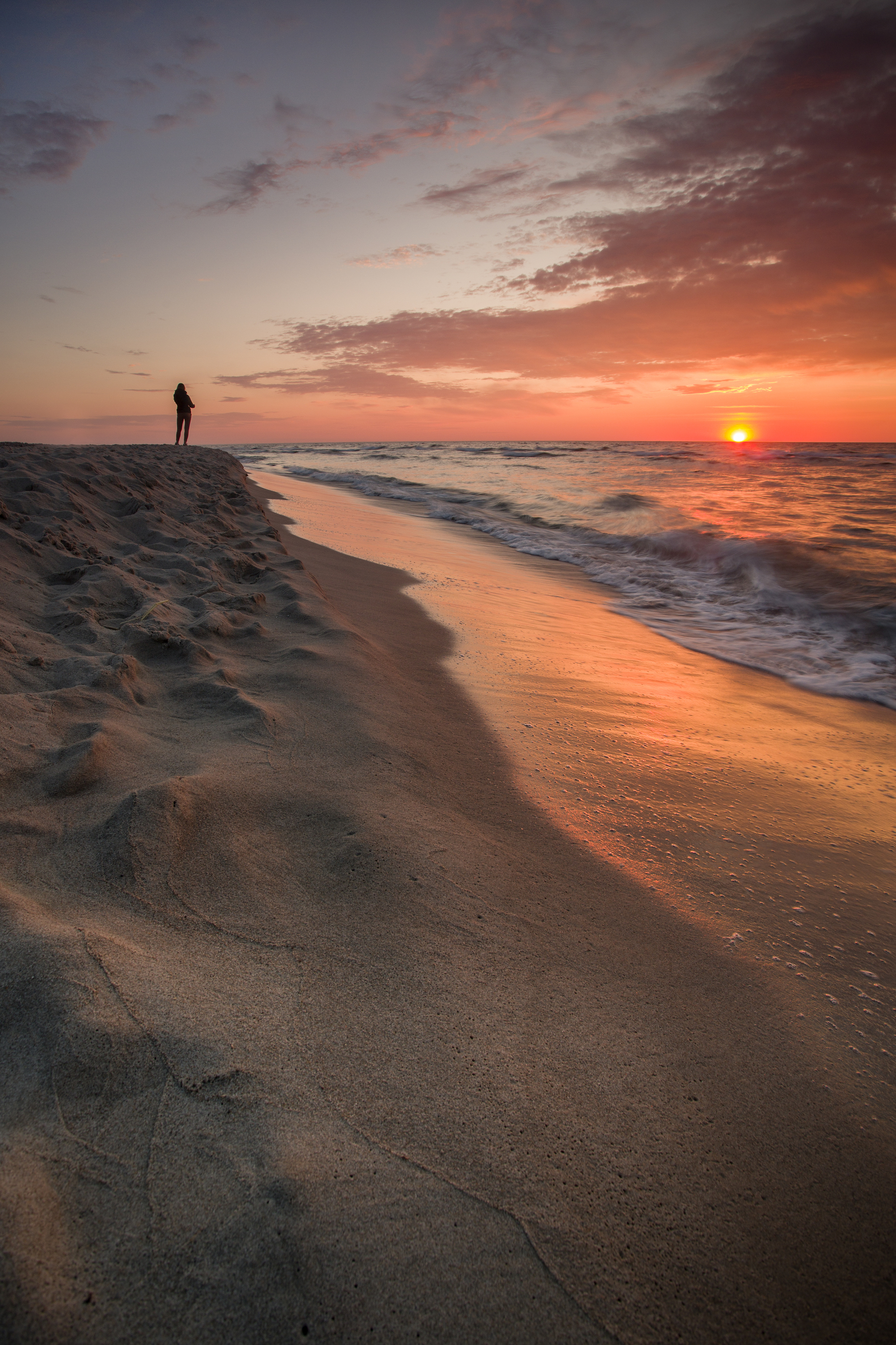Baltic, Sea, Sunset, Nature, Horizon, Sky  Sand, Water, Sky, Baltic  Balticsea, Landscape,Poland, Damian Cyfka