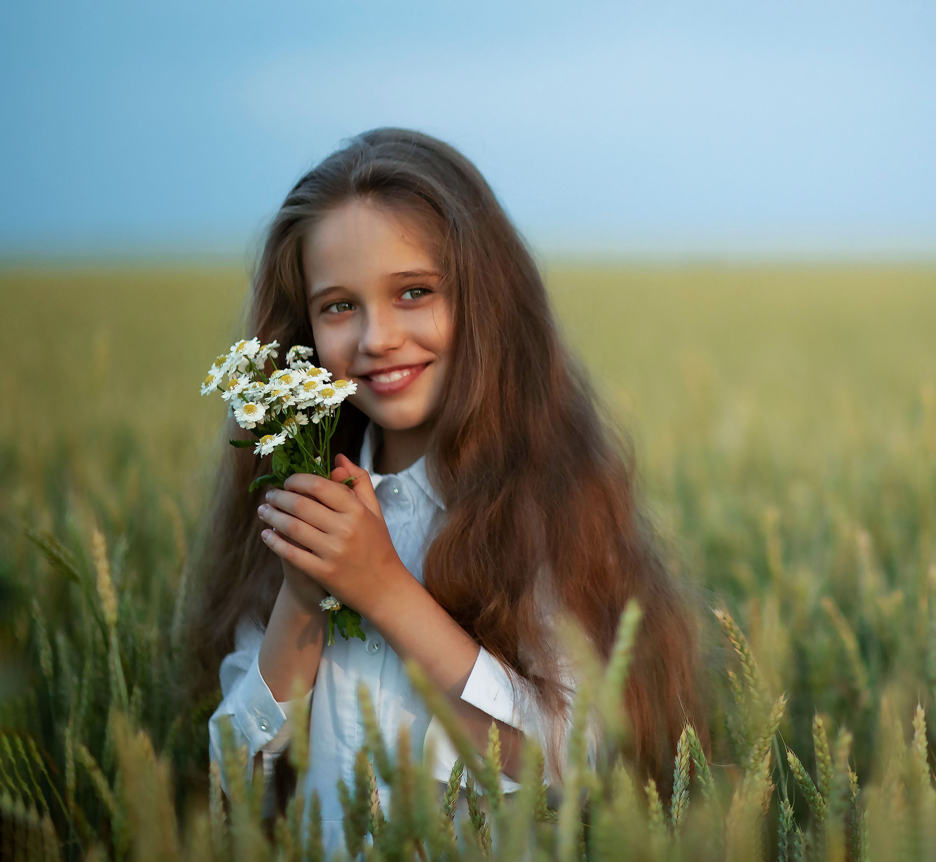 девочка, лето, поле, цветы, настроение, girl, flowers,field, emotional, nature, Стукалова Юлия