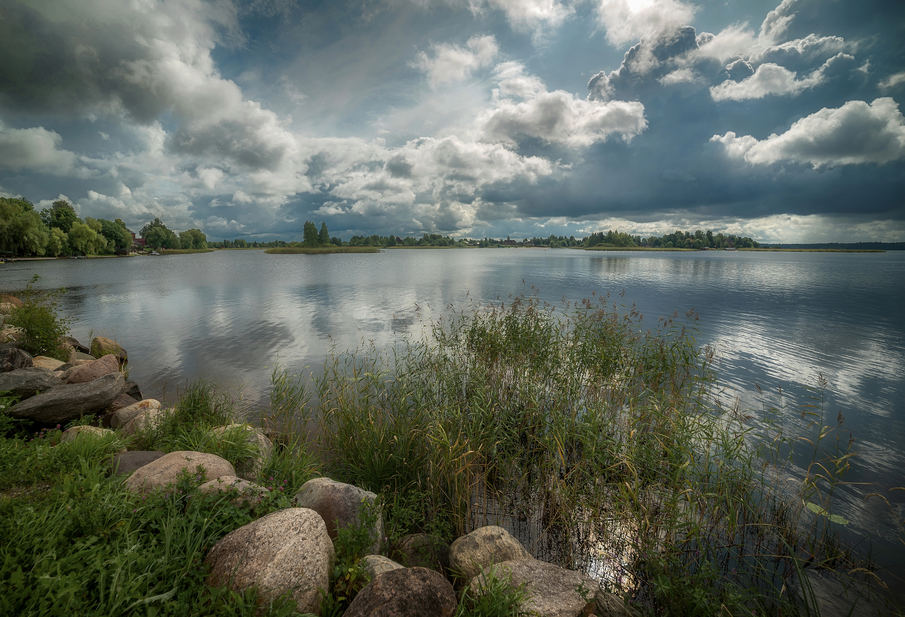 озеро,камни,облака, селигер, Сергей Аникин