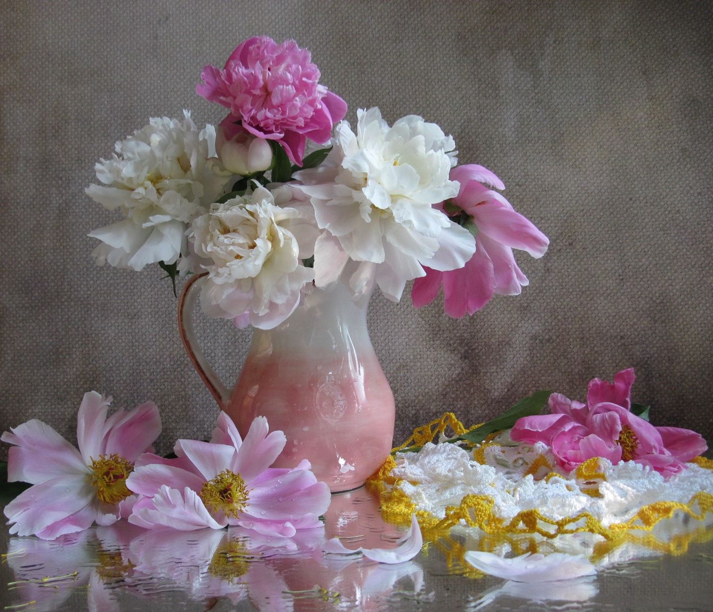 цветы, букет, пионы, английский фарфор, Наталия Тихомирова