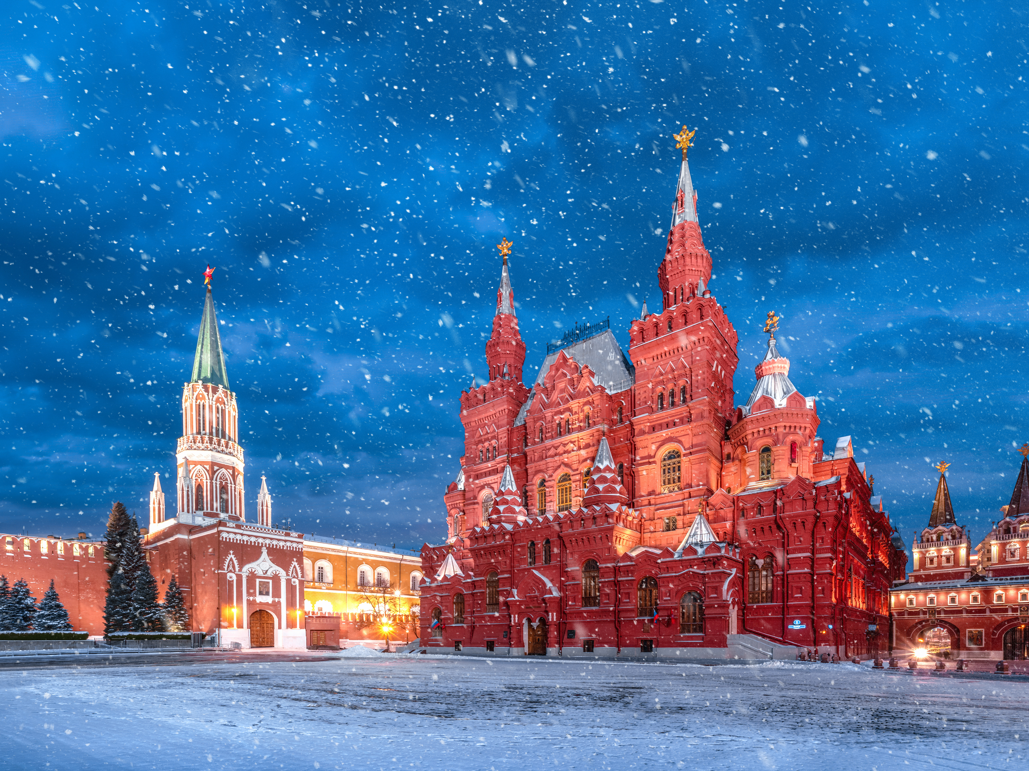 москва, красная площадь, снег, Сергей Газизов