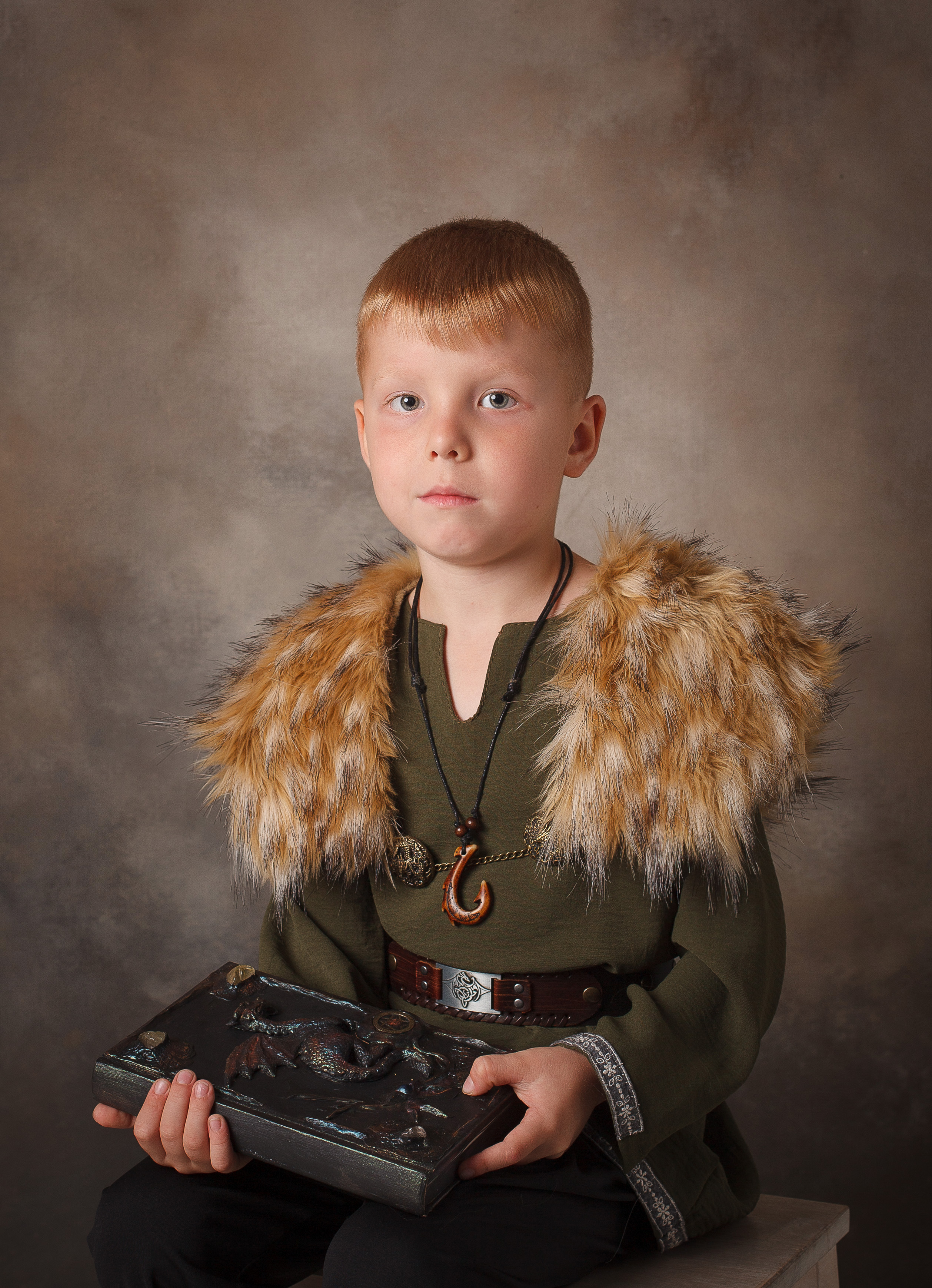 детский портрет в ретро стиле викинг варяг, Калита Иван Сергеевич