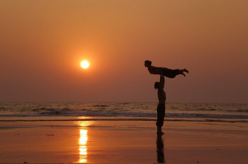 acroyoga ,goa, sunset, акройога, гоа, закат, Иа