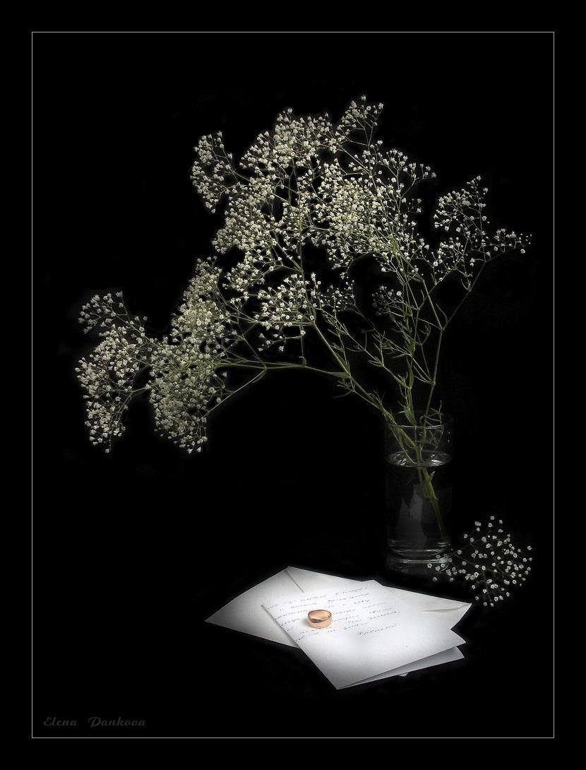 натюрморт, цветы, конверт, письмо, Elena Pankova