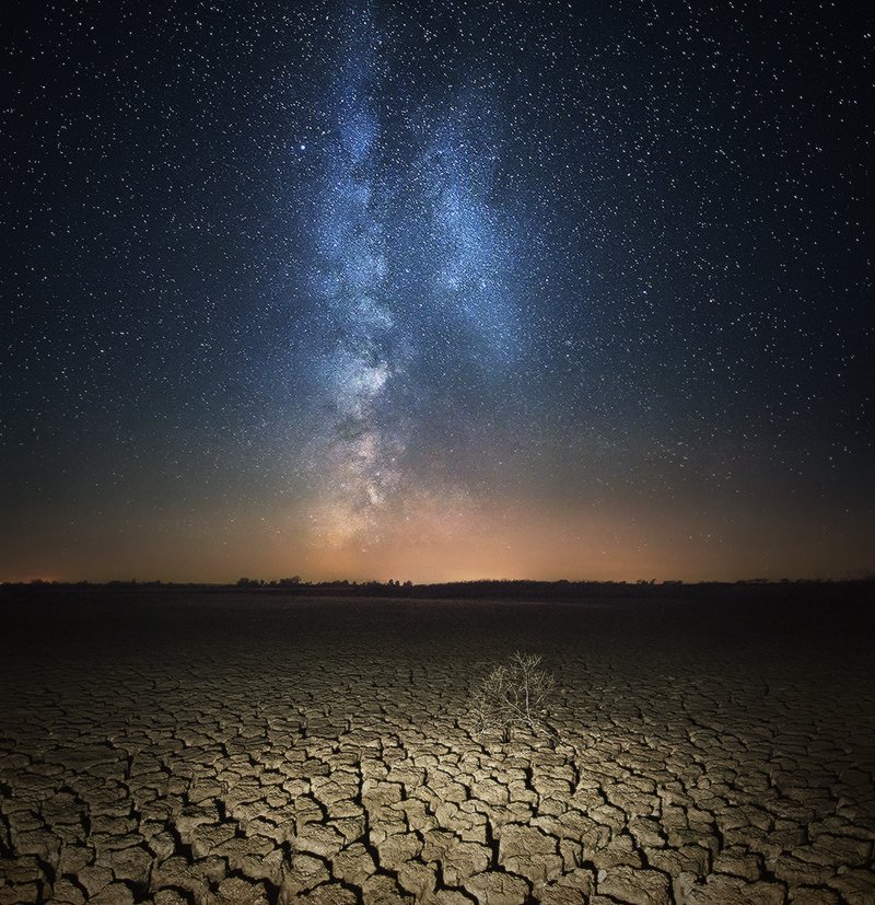 Galaxy, Landscape, Milky way, Денис Кривой