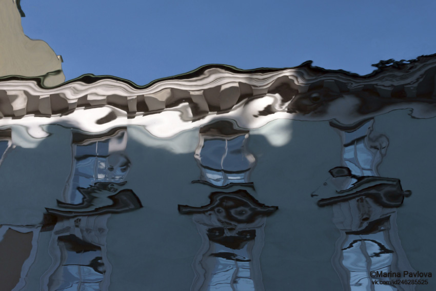 город, санкт-петербург, абстракция, акваабстракция, акваграфика, отражение на воде, парейдолия, Павлова Марина