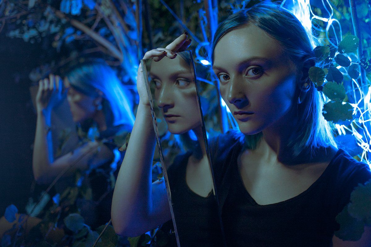 #alice #wonderland #blue #mirror #light, Anastasia