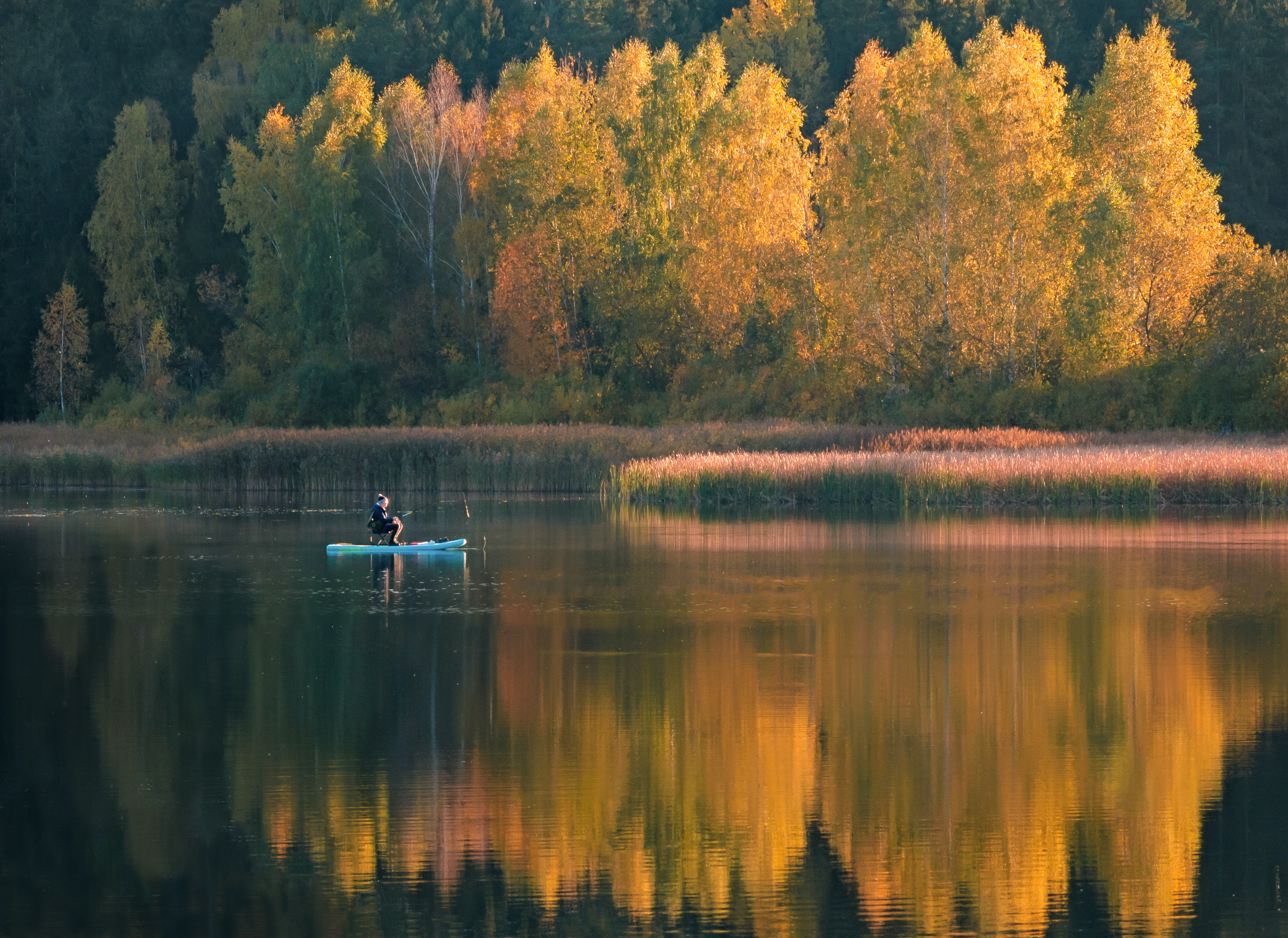 осень, закат, рыбалка, Александр Гвоздь