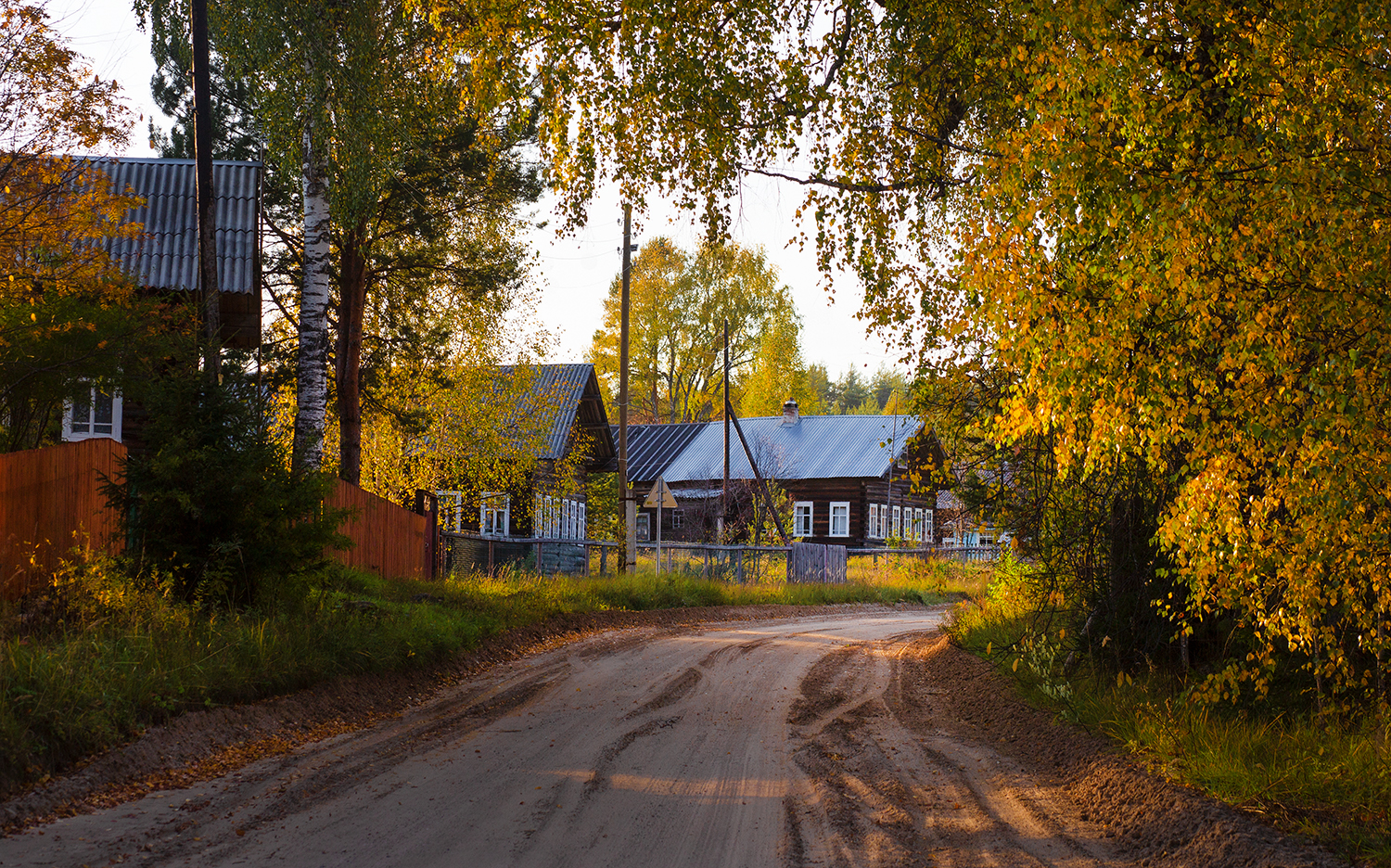 осень, деревня, дом, Наталия Колтакова