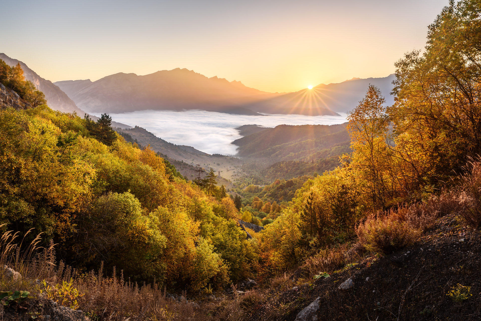 ингушетия, горы, рассвет,  кавказ, осень, рассвет в горах, Zakharov Armen