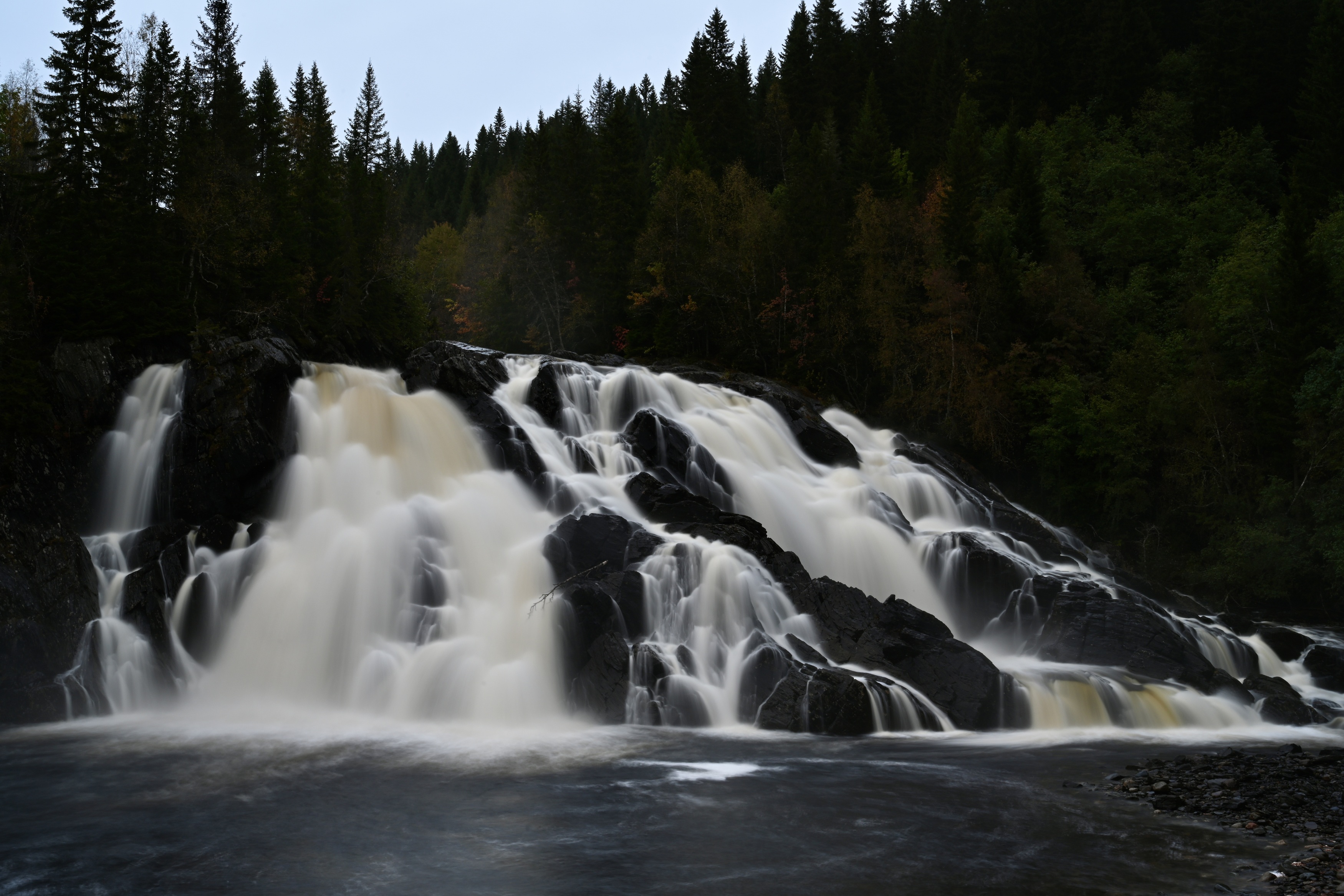 landscapes, nature, Norway, waterfall, autumn, forest, , Svetlana Povarova Ree