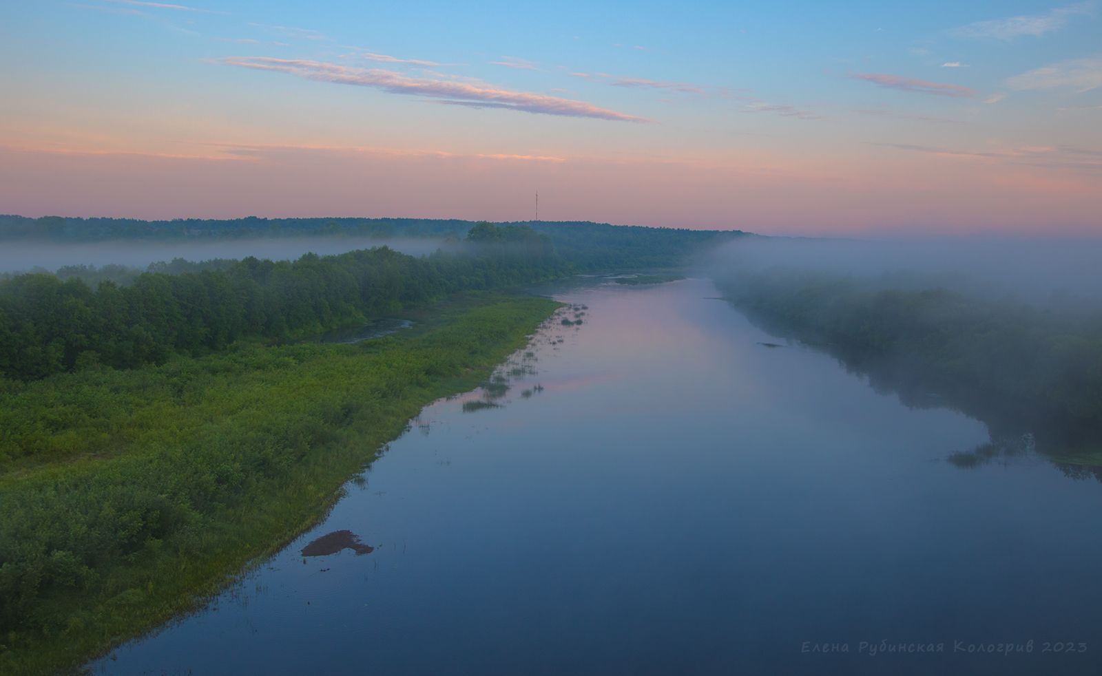 кологрив, костромская область, костромскаяобласть,пейзаж, река, рассвет, утро, лес, берег, Елена Рубинская