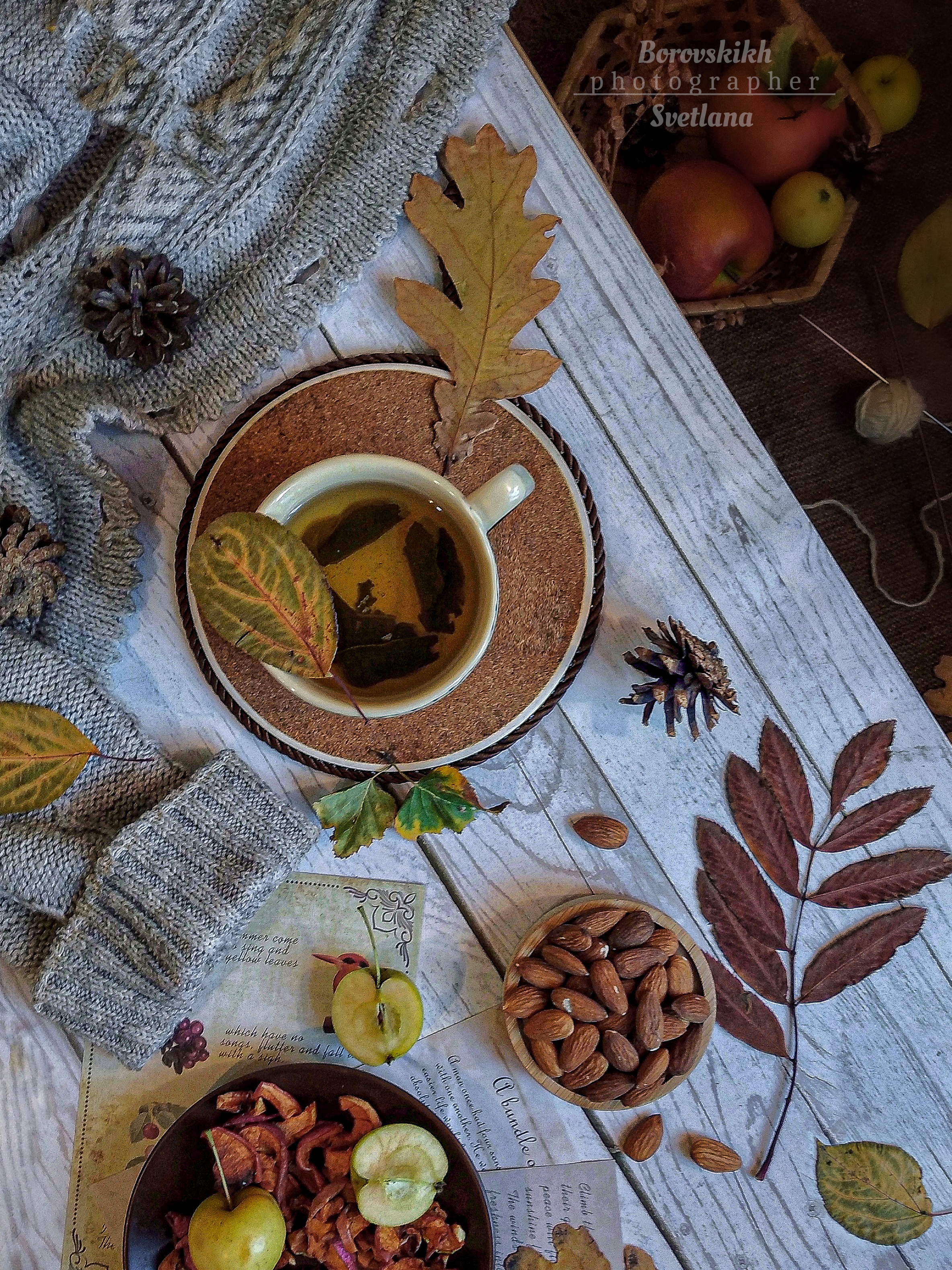 раскладка, флетлей, flatley, стиль хюгге, осень, чайная церемония, одежда,осенние листья, Светлана Боровских