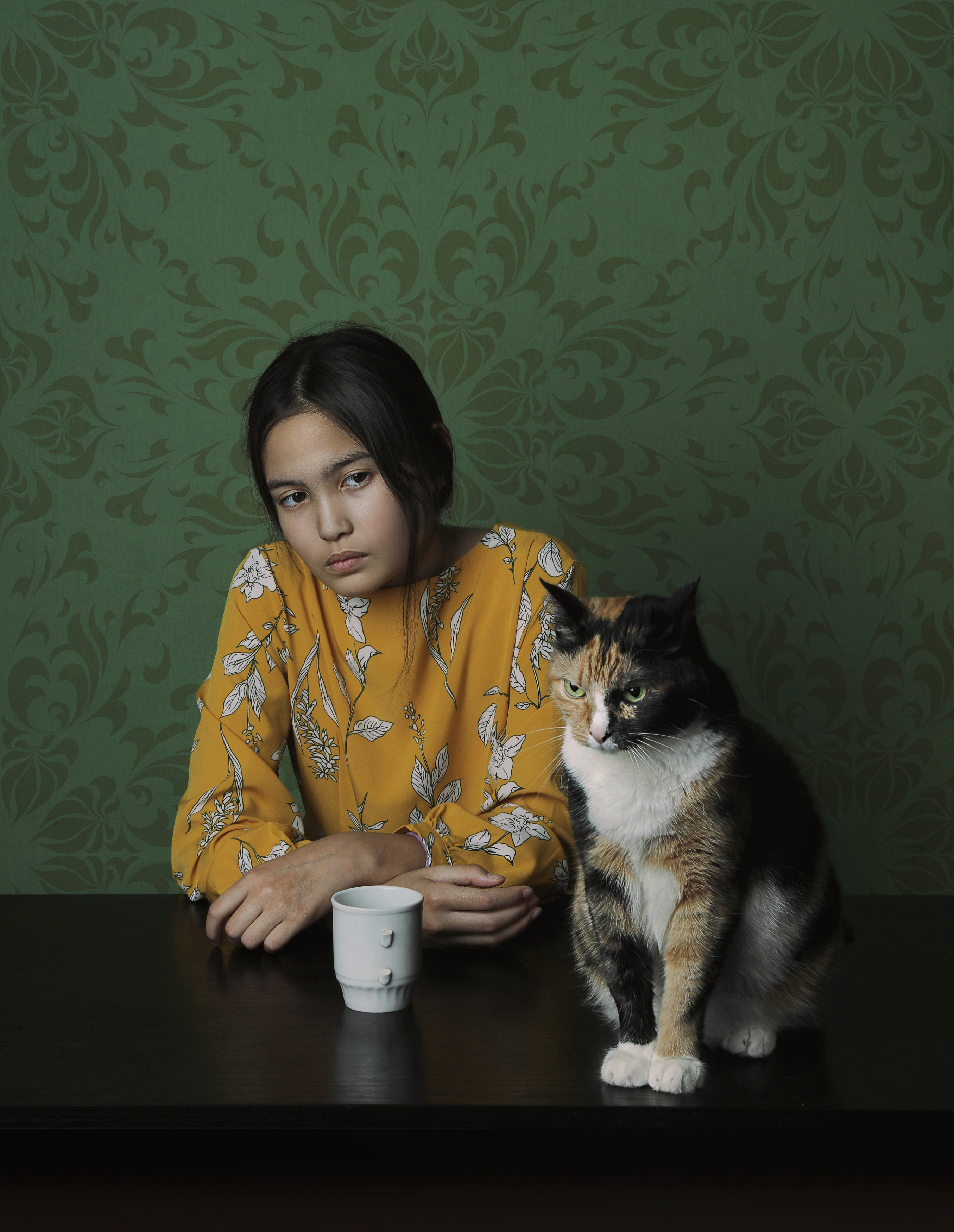 кошка, разбитая чашка, девочка, Наталья Туева