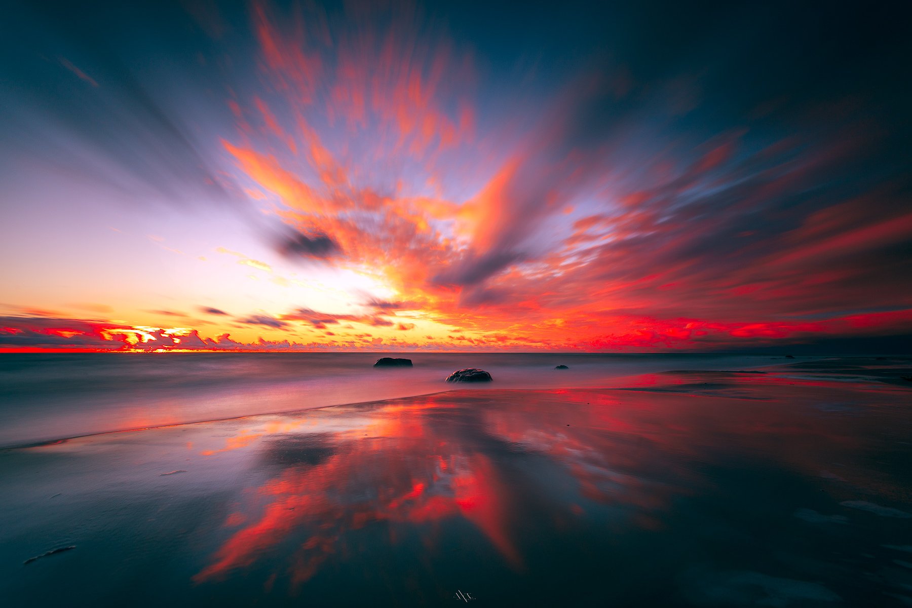 Baltic Sea, Colors, Evening, Long exposure, Reflection, Sunset, Toning, Руслан Болгов (Axe)