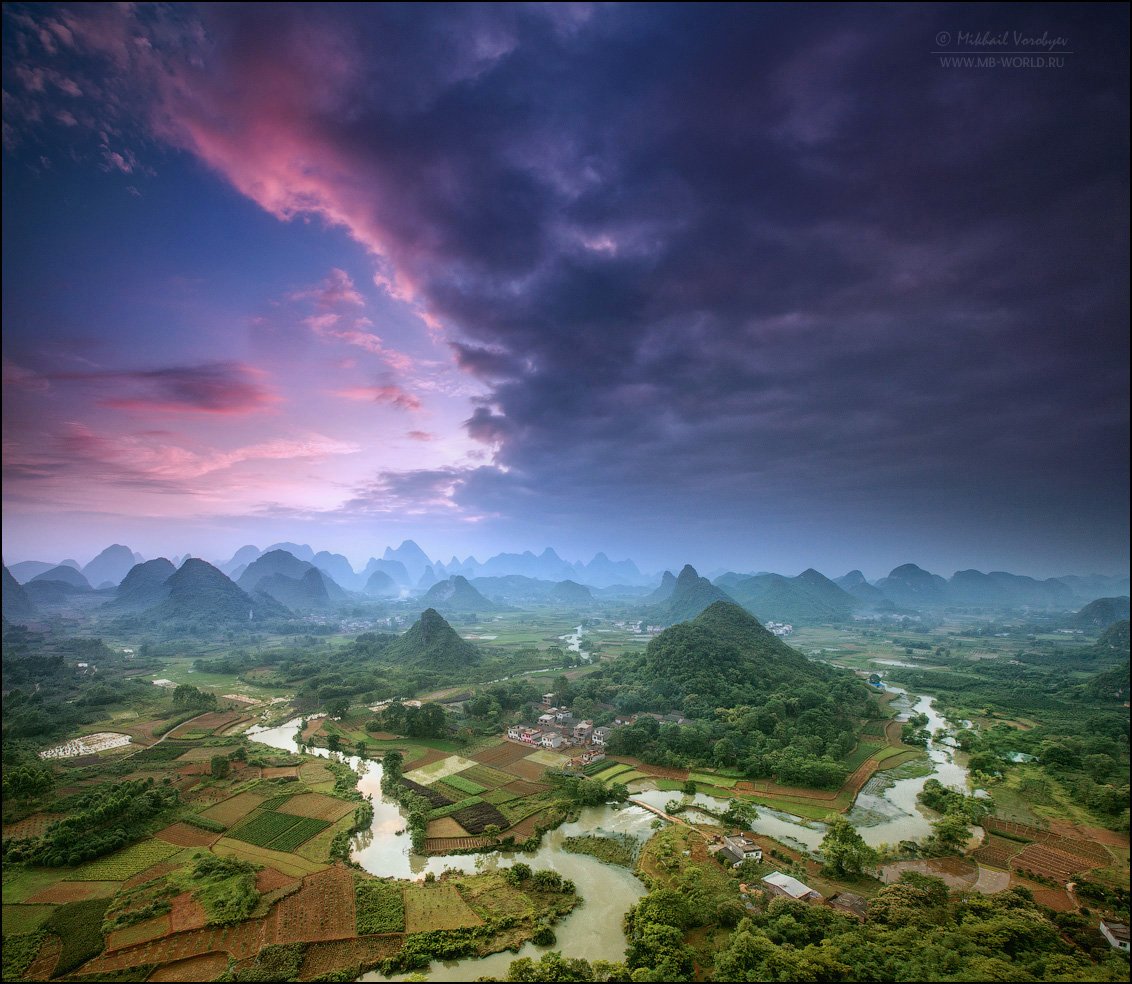 Китай холмы гуанси гуйлинь пейзаж фототур, Михаил Воробььев