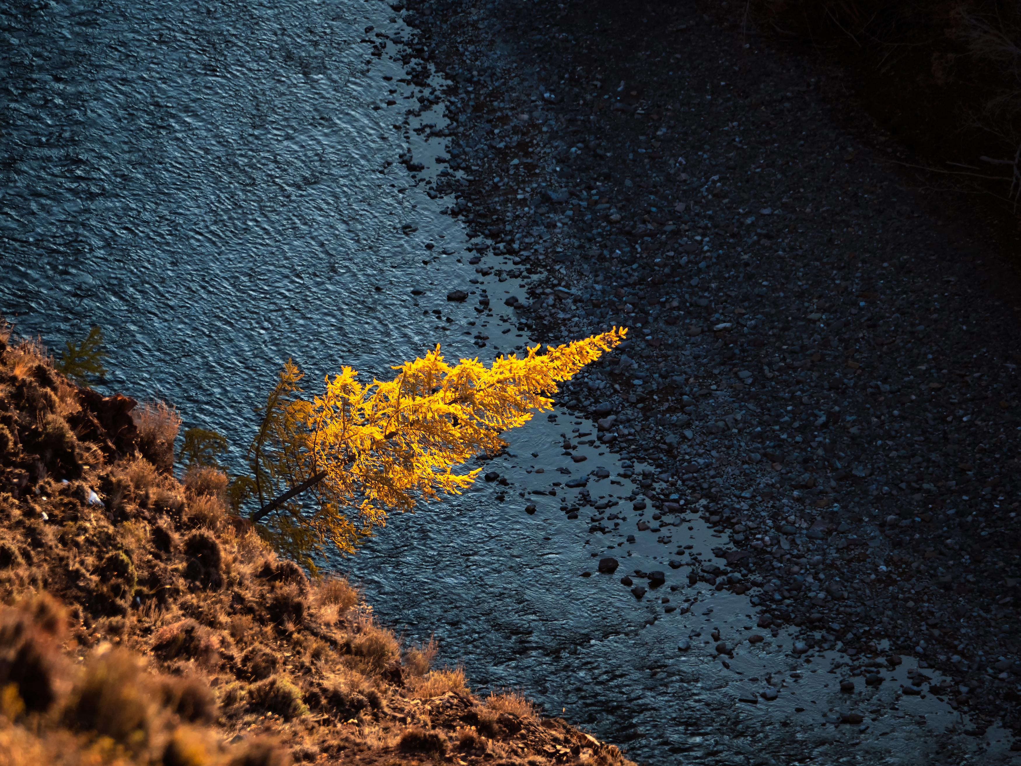 алтай свет минимализм контраст горы осень , Саблин Станислав