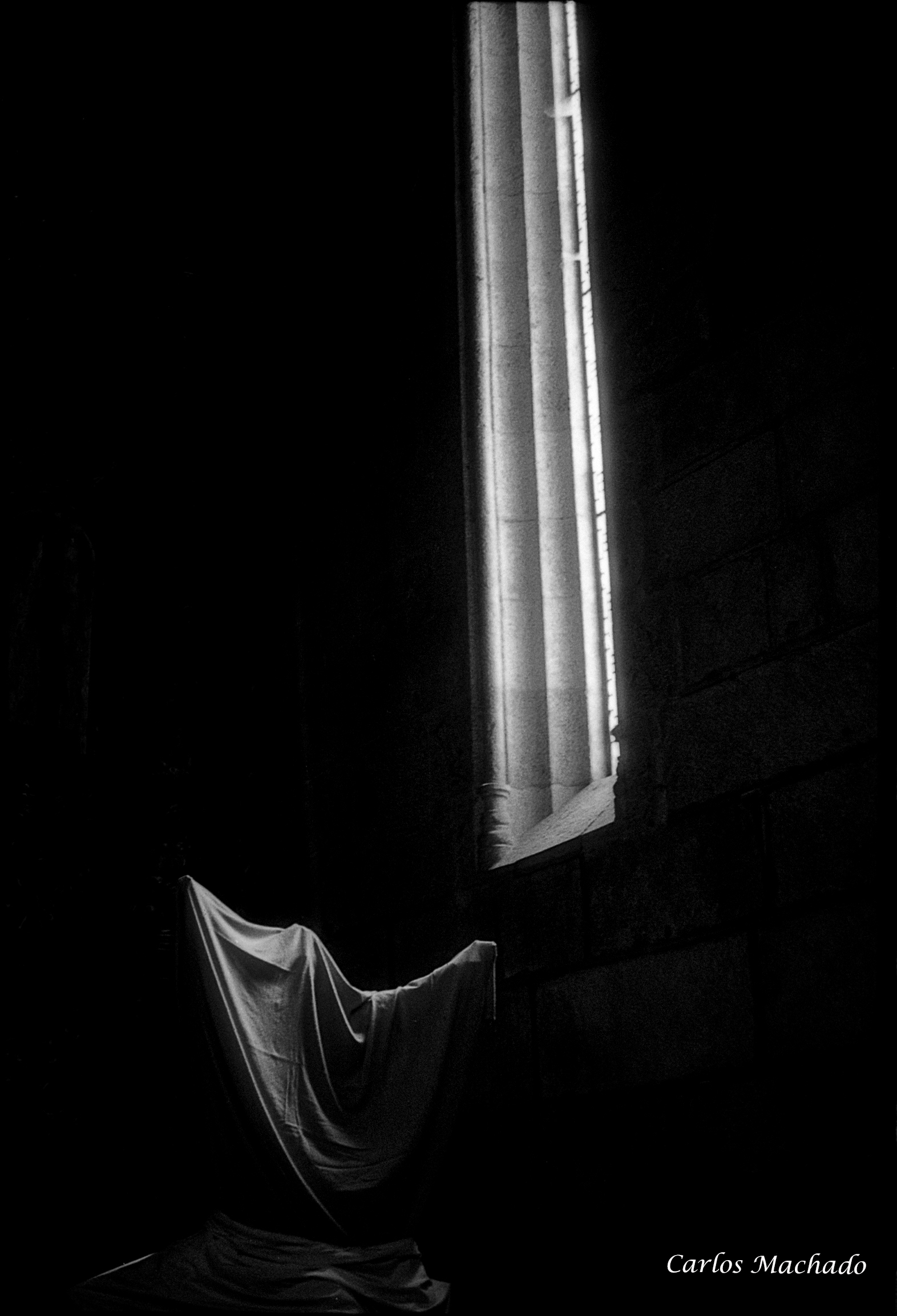 Black and White, Church, Windows,, Machado Carlos