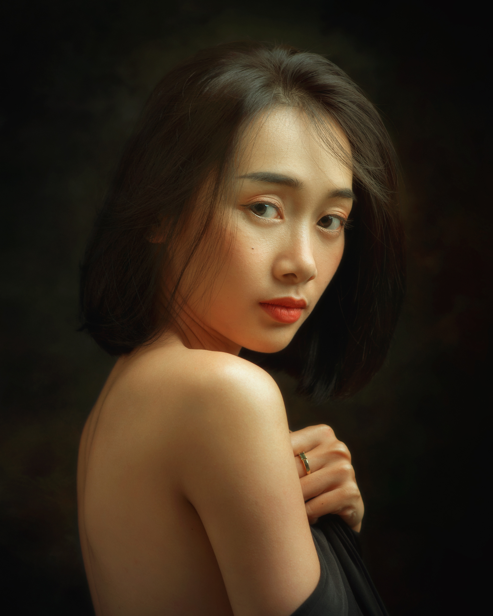 asian, vietnam, vietnamese, portrait, face, women, female, studio, eyes, Nguyen Hoang Viet