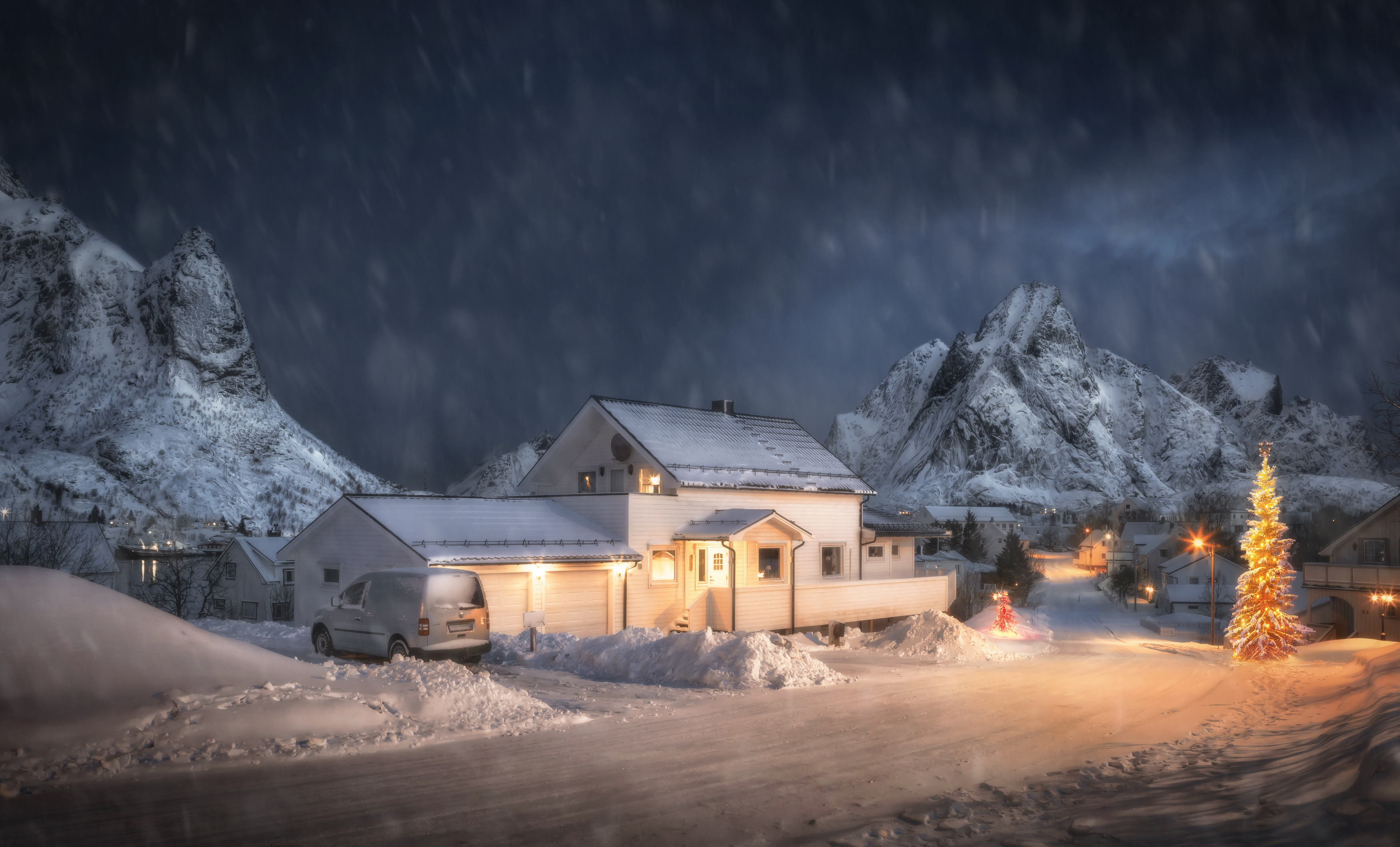 лофотены, рейне, зима, рождество, lofoten islands, Andrey Chabrov