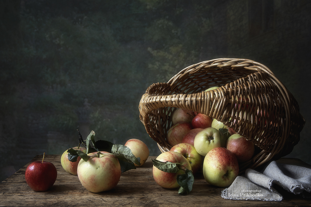 натюрморт, осень, урожай, яблоки, Приходько Ирина