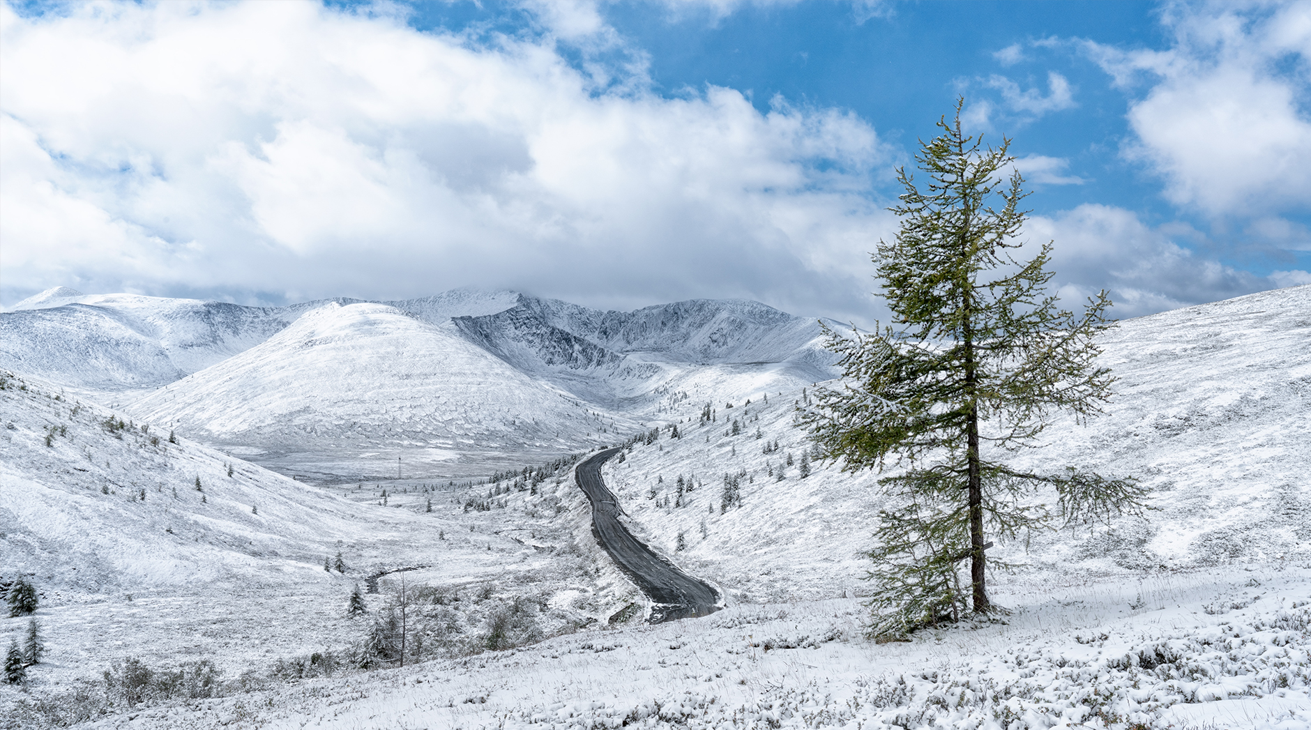 Сотый перевал, зима, дорога, winter, road, Василеня Роман