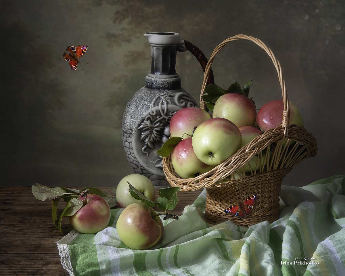 натюрморт, яблоки, фрукты, Приходько Ирина