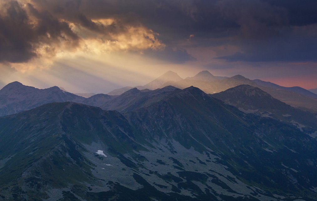 sunset, mountain, bulgaria, landscape, sun, forest, summer, Vladimir