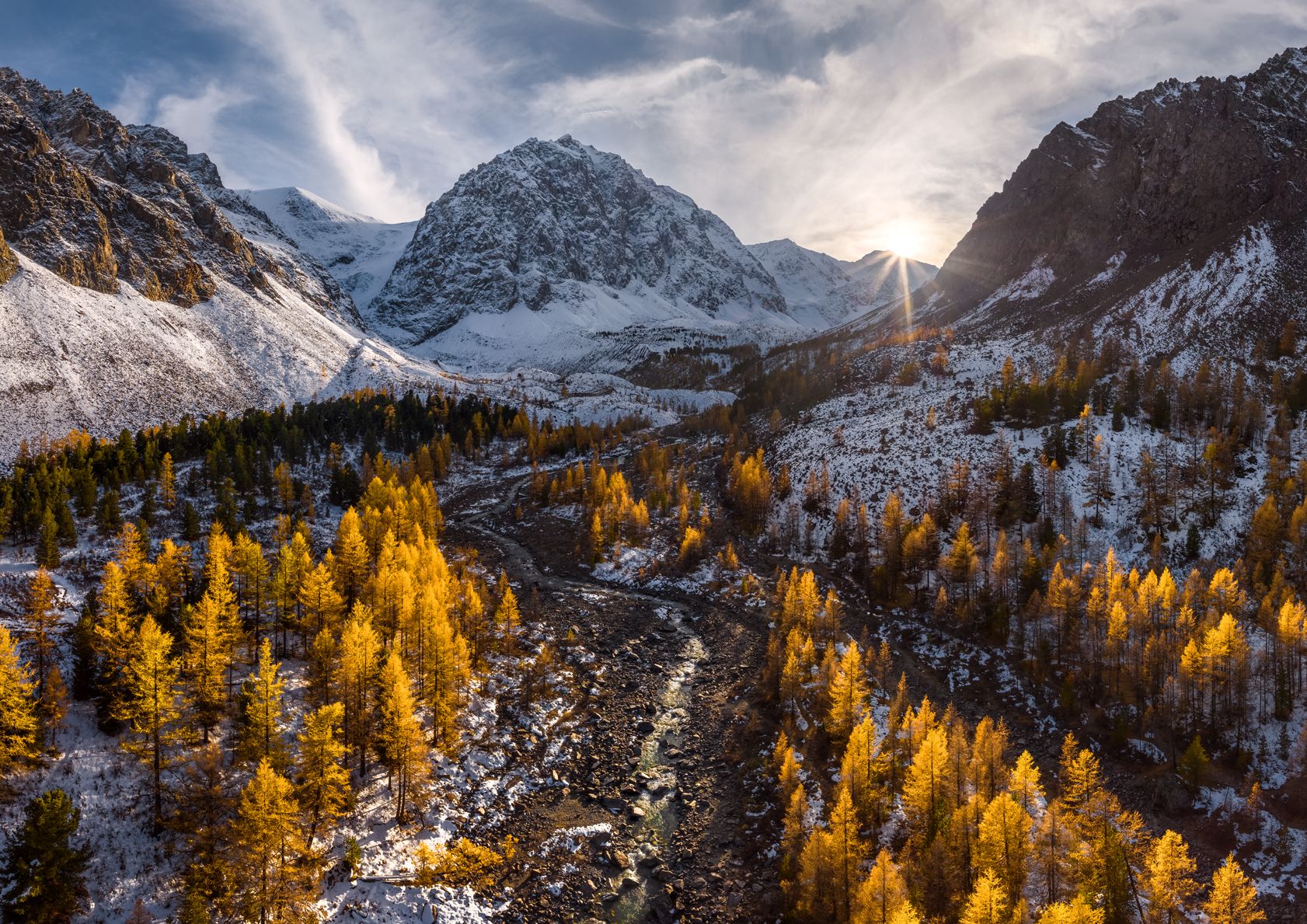 алтай, сибирь, россия, река, снег, осень, горы, природа, пейзаж, закат, altai, siberia, russia, river, snow, autumn, mountains, nature, landscape, sunset, Алексей Королёв