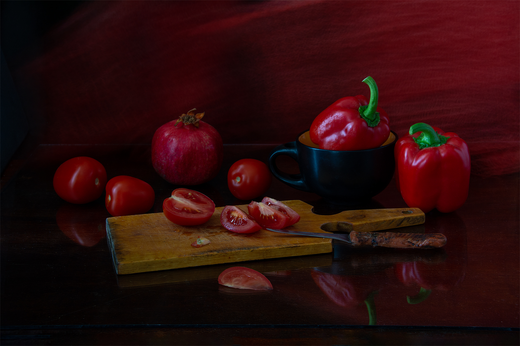помидоры, томаты,сладкий перец, гранат, овощи, nikon d7100, nikkor 18 - 200/ 3,5-5,6, Баг Алексей