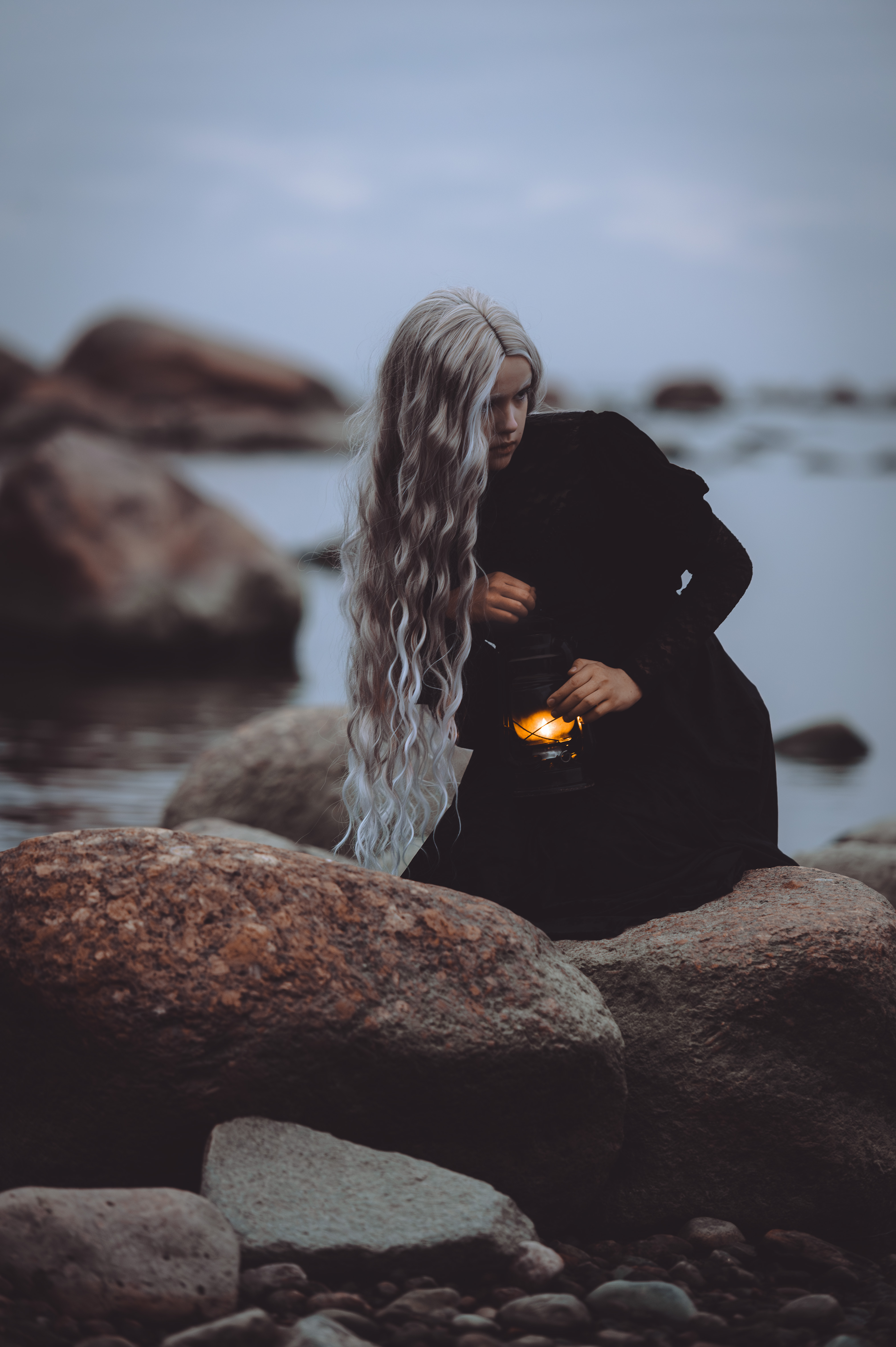 #girl #lighttower #northern #lamp #sea #alone #cold, Бугримов Егор