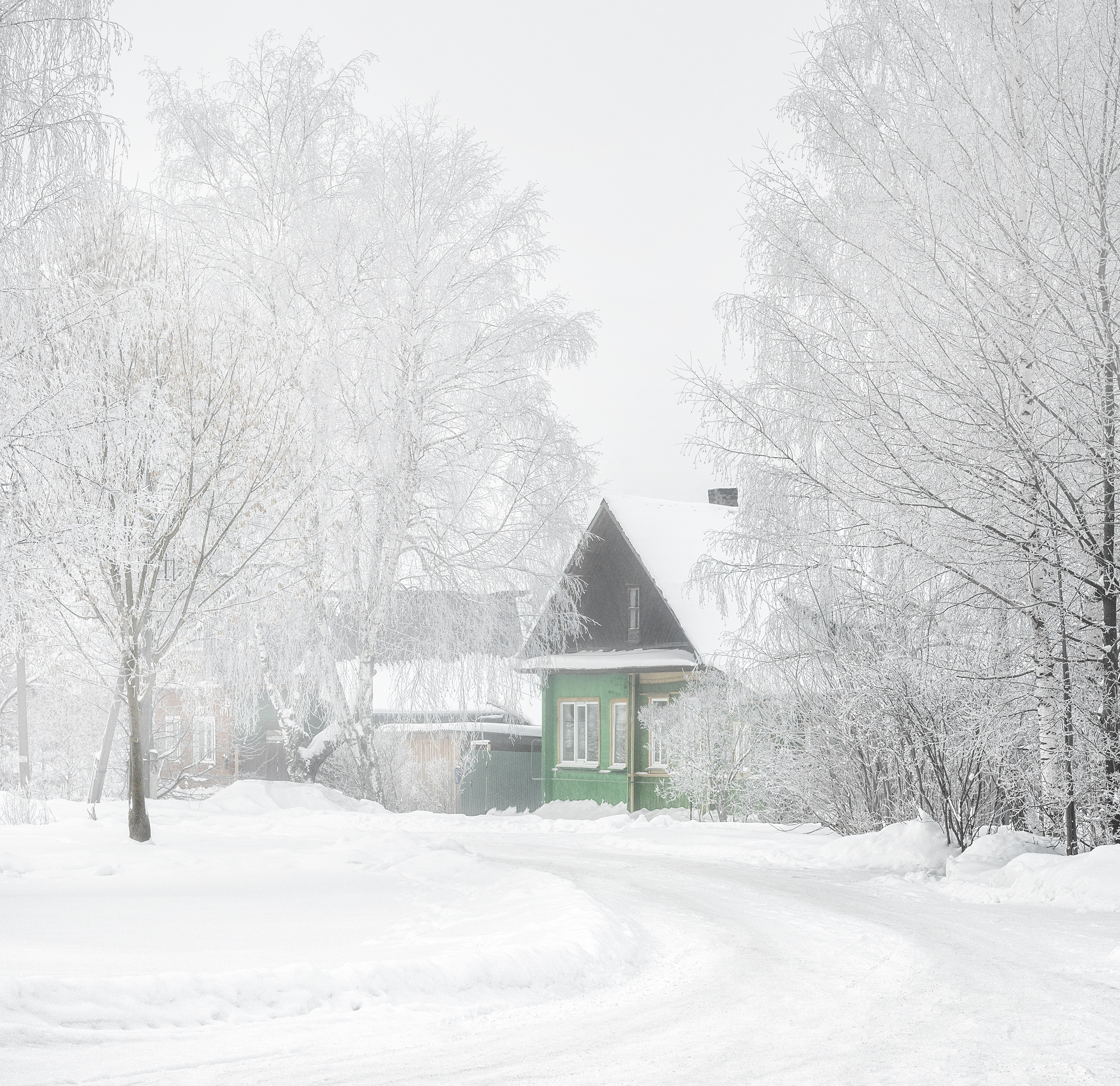 снег, снегопад, деревня, село, зима,  Алексей
