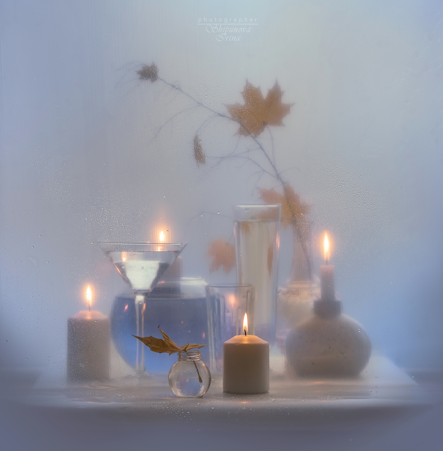 свечи, стекло, фото через плёнку, Ирина Шипунова