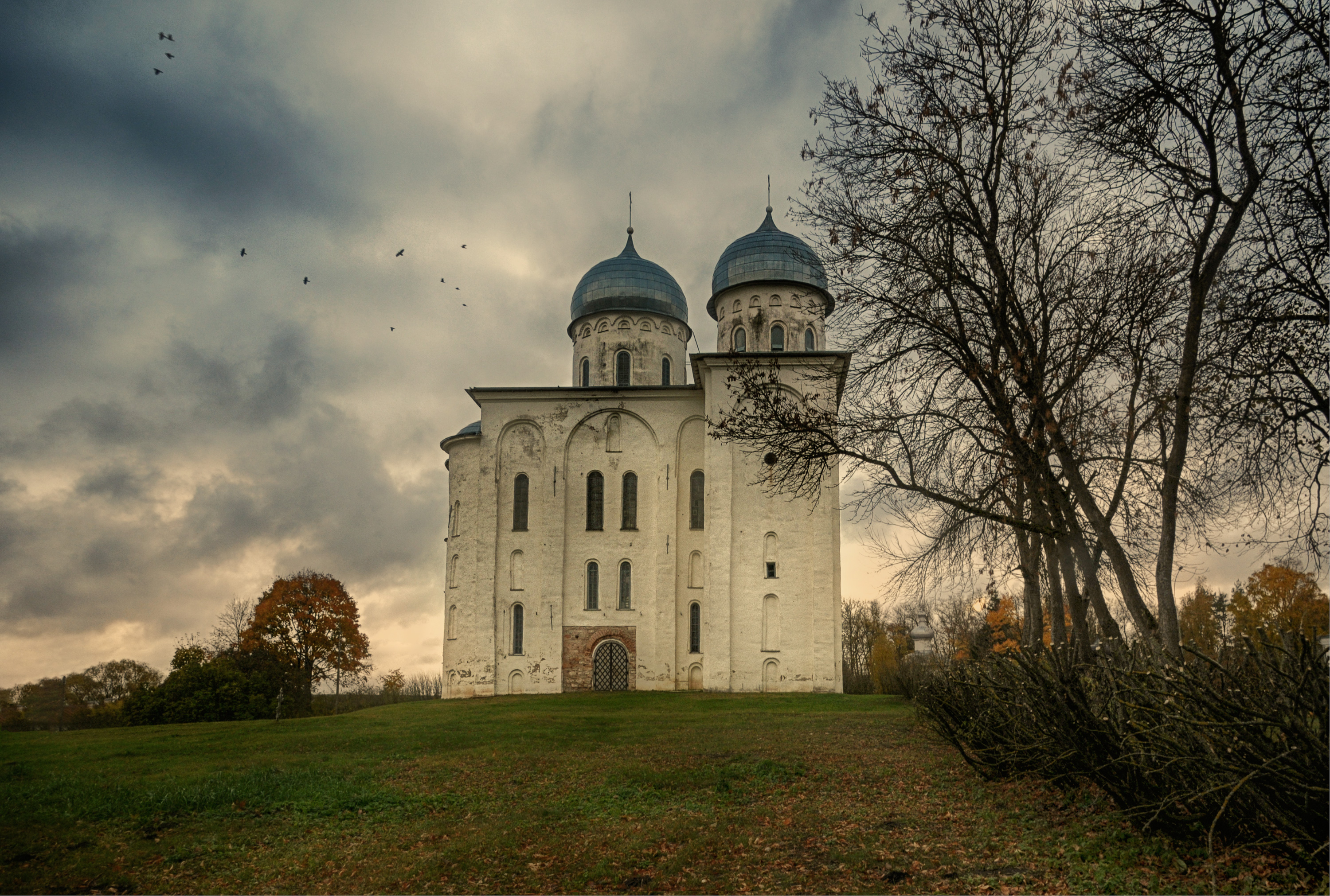 церковь деревья облака, Вера Петри