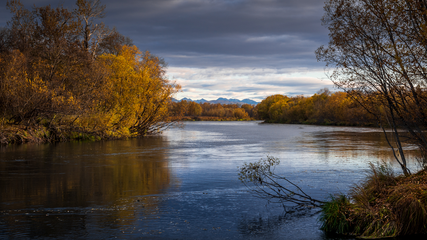 река камчатка камчатский край верхняя камчатка осень, Евгений Житников