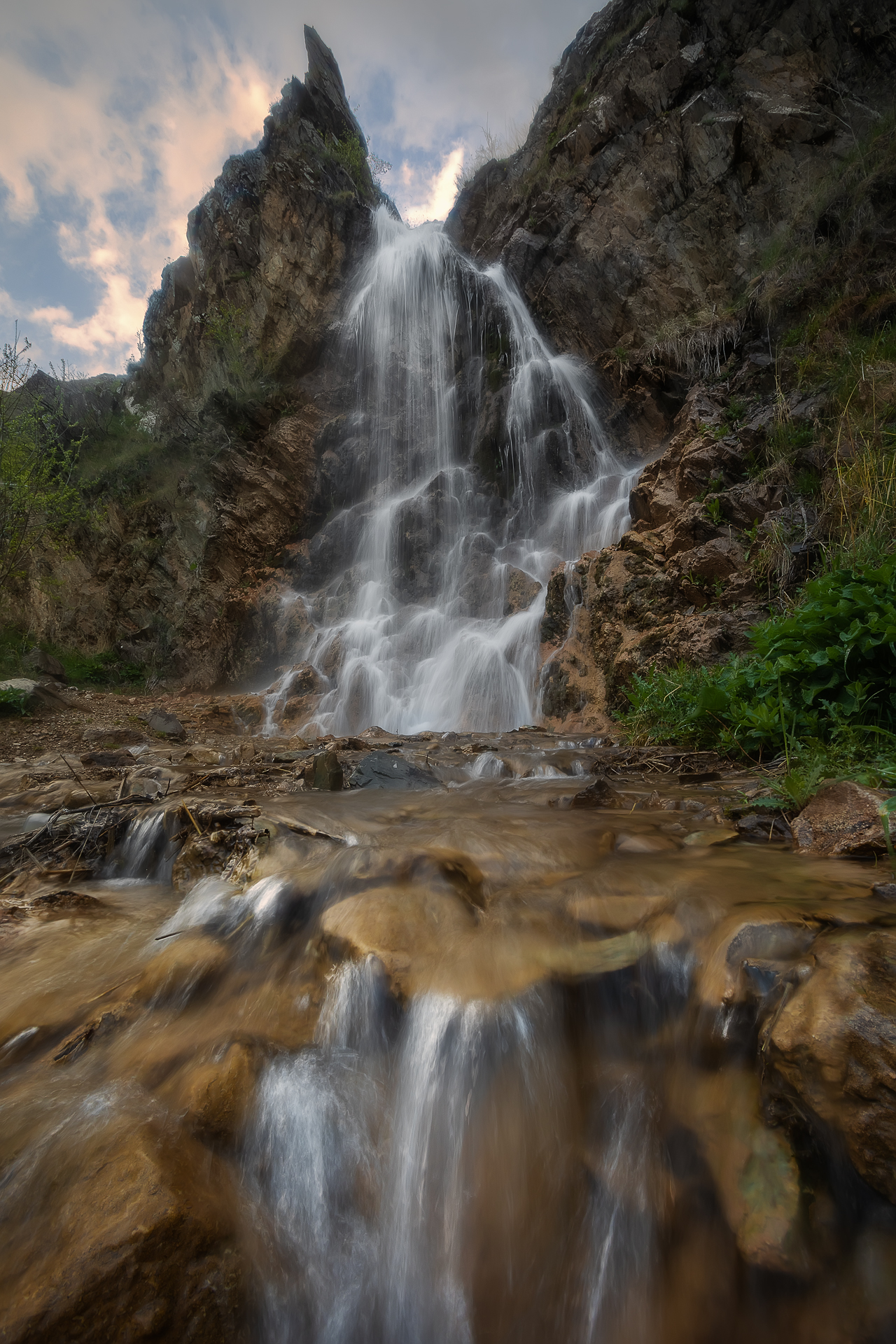 горы, водопад, пейзаж, Константин Маланин