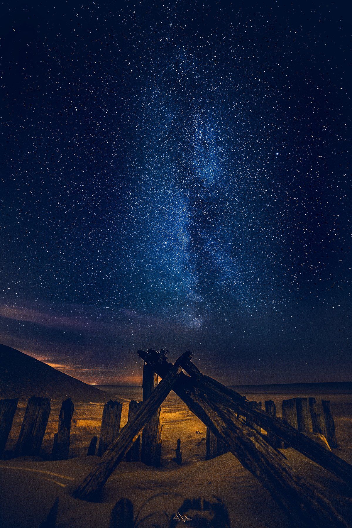 Baltic Sea, Lithuania, Milkyway, Night, Pier, Stars, Руслан Болгов (Axe)