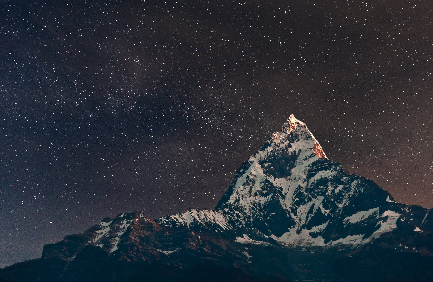 Непал, покхара, звезды, ночь, горы, Никита Сердечный