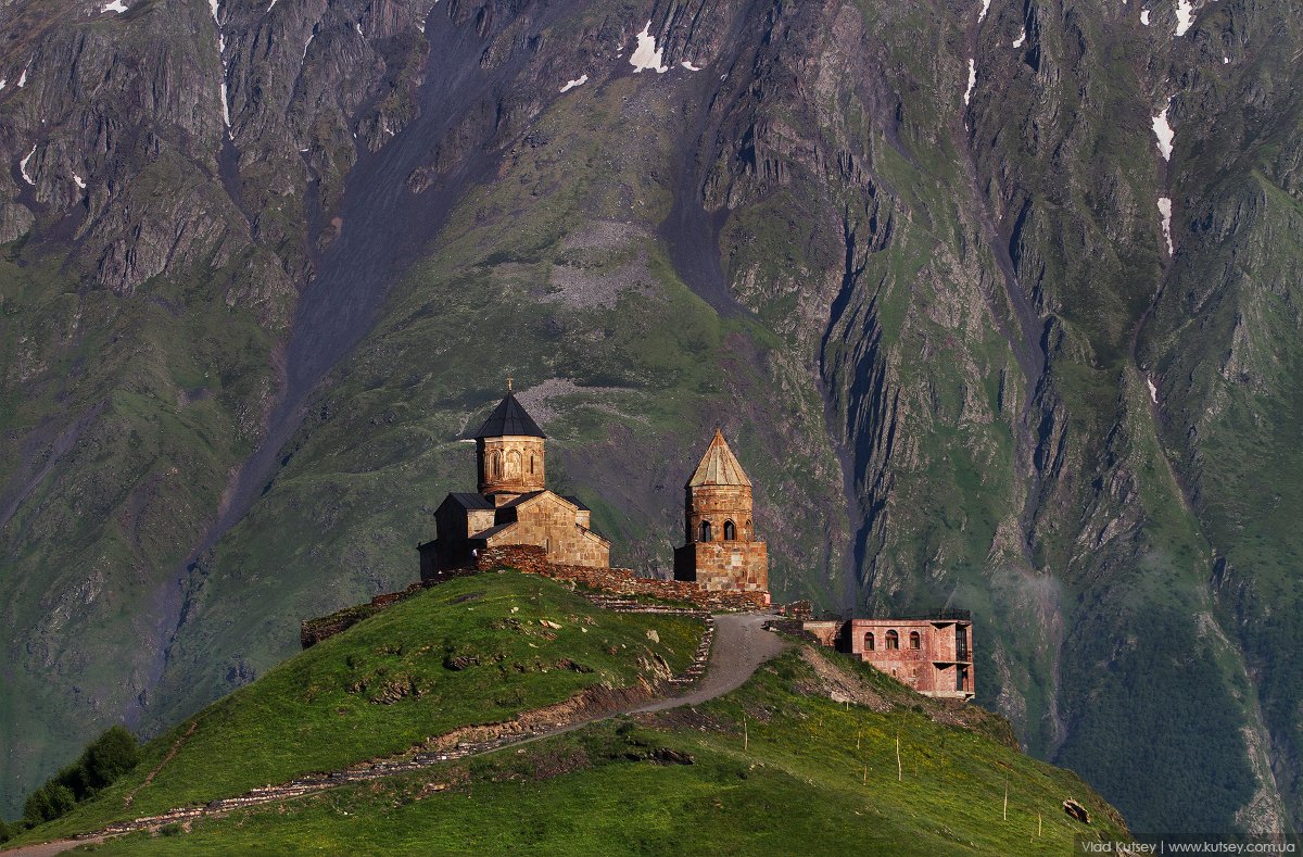 храм, церковь, грузия, горы, гора, казбек, Владимир Куцый