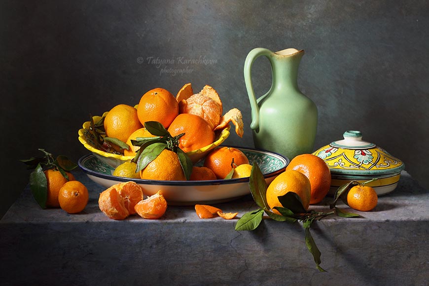 натюрморт, мандарины, фрукты, Tatyana Karachkova