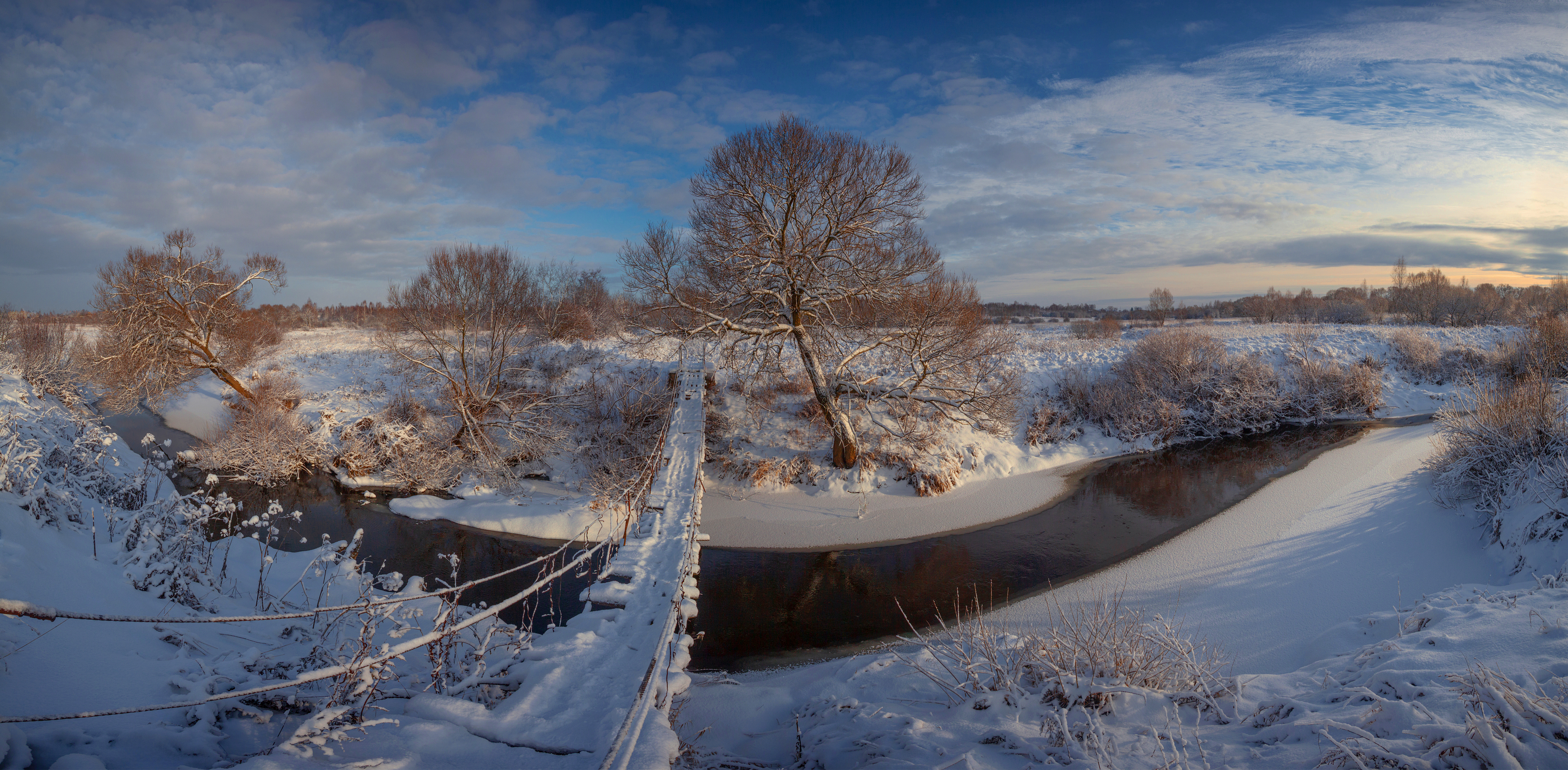 зима , река, мостик, Александр Свистков