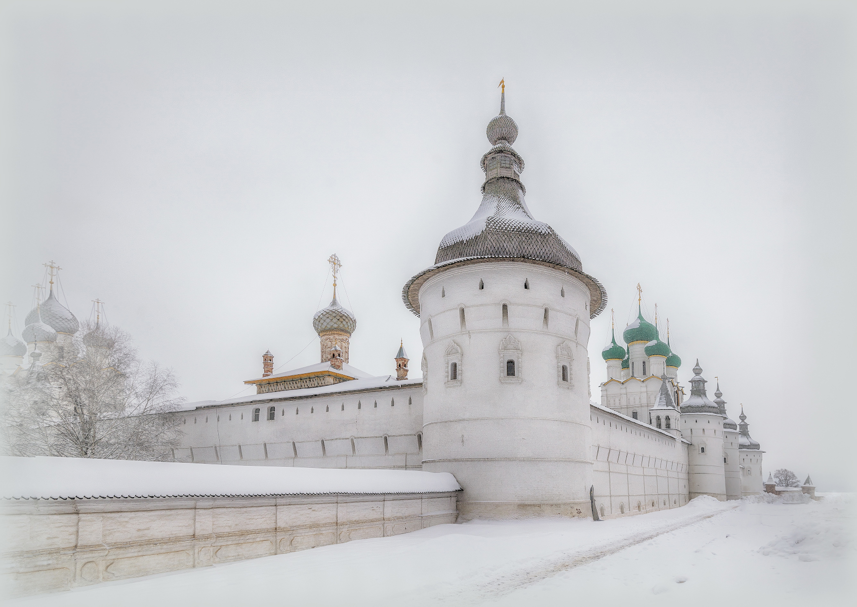 храмы, церковь, кремль, ростов, зима, снег, Сергей Аникин
