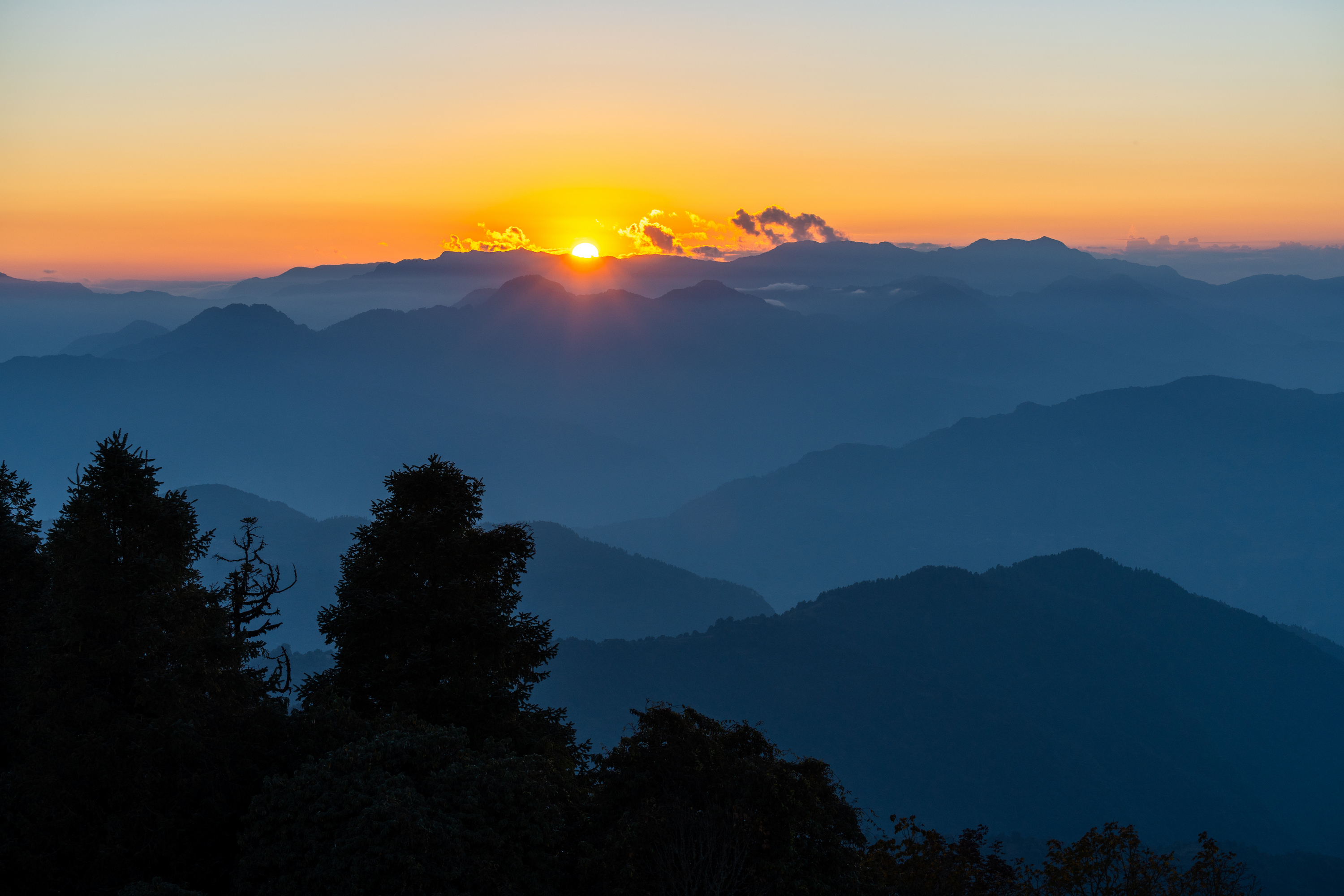 непал, гималаи, закат, горы, nepal, himalaya, sunset, mountains, Баландин Дмитрий