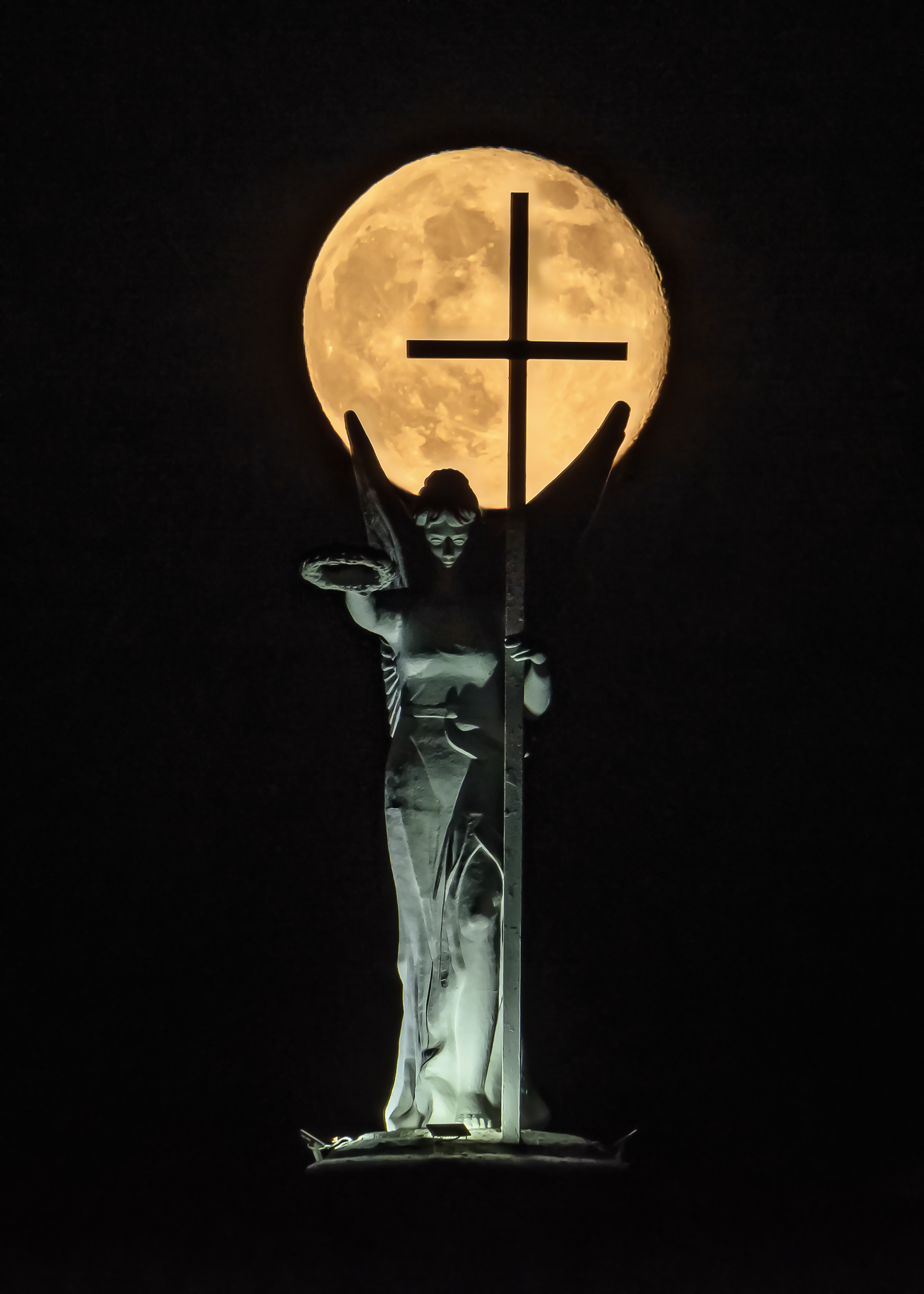 луна, полнолуние, статуя, скульптура, Zakharov Armen