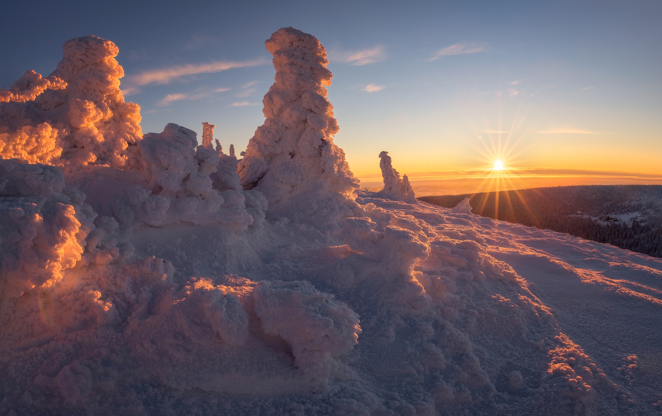 landscape, winters, snow, Petr Fiala