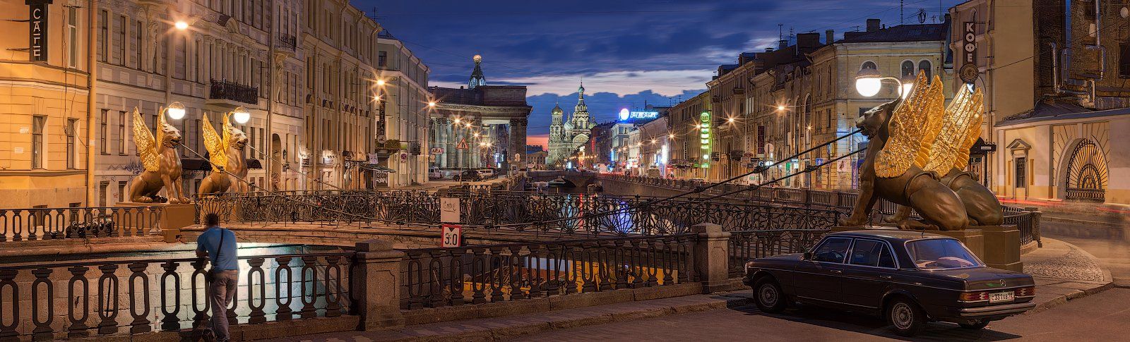 2009, Банковский, Белые ночи, Мост, Панорама, Санкт-петербург, Сергей Лукс