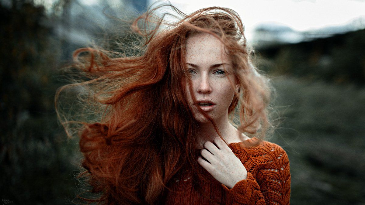 Portrait, Redhead, Портрет, Рыжая, Георгий Чернядьев