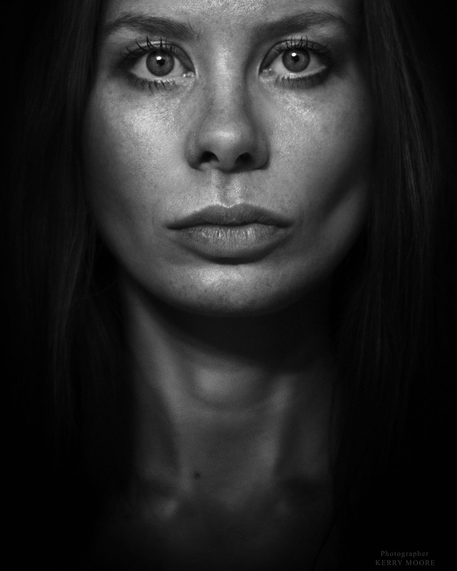 portrait, woman, freckles, face, head shot,  Kerry Moore
